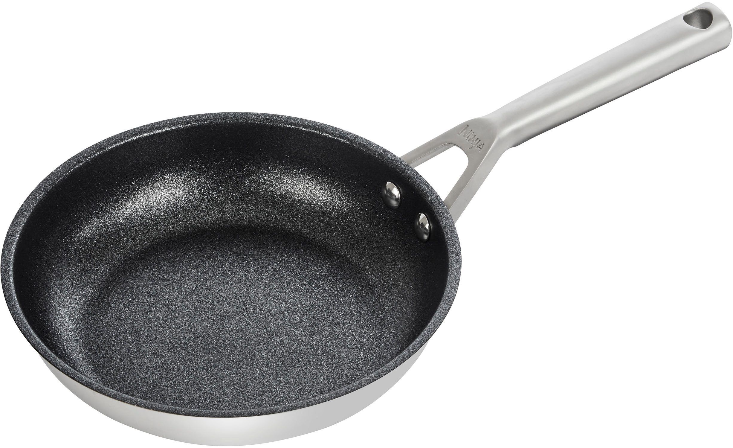 NINJA Bratpfanne Ninja ZEROSTICK Edelstahl-Pfanne C600DE, Edelstahl (1-tlg), Edelstahl mit Aluminiumbeschichtung für Braten bei hohen Temperaturen