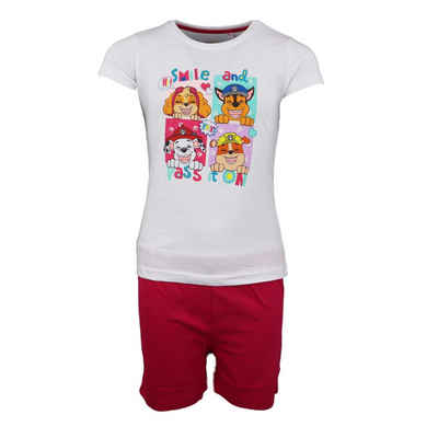 PAW PATROL Schlafanzug »Mädchen Kinder Pyjama kurz« Gr. 98 bis 128, 100% Baumwolle