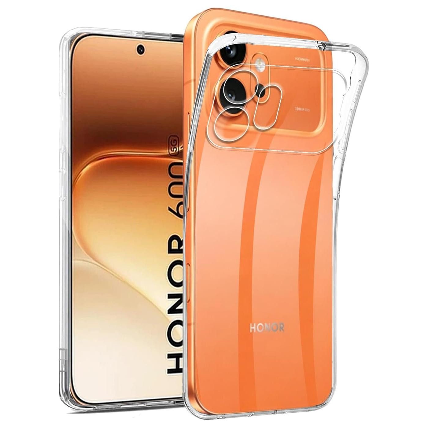 CoolGadget Handyhülle Transparent Ultra Slim Case für Honor 600 6,57 Zoll, Silikon Hülle Dünne Schutzhülle für Honor 600 Hülle