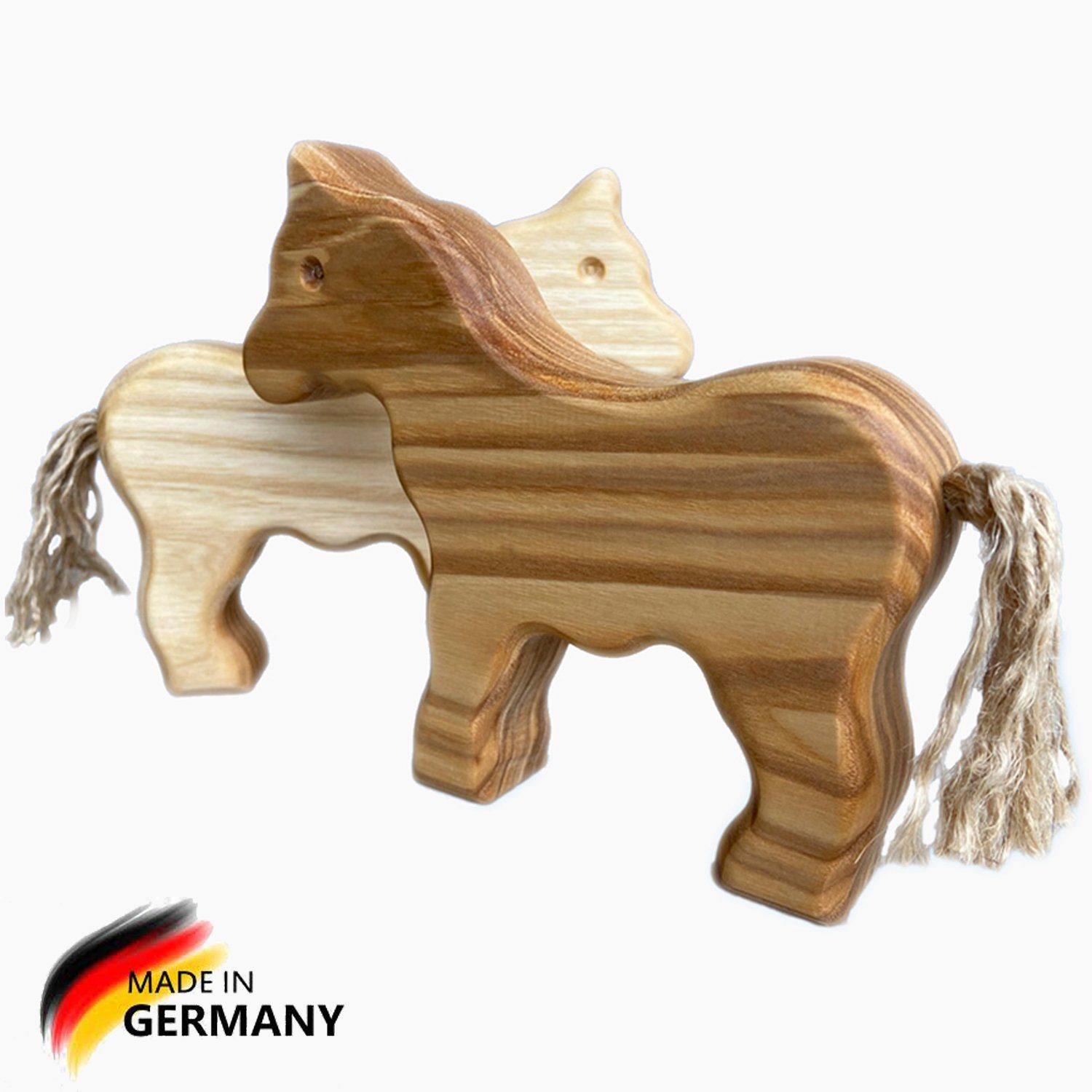 Madera Spielzeuge Greifspielzeug Holzpferd Die 2 kleinen Stromberger (spar set, 1-tlg., 1 pferd mit fohlen), Handwerkskunst aus Westfalen