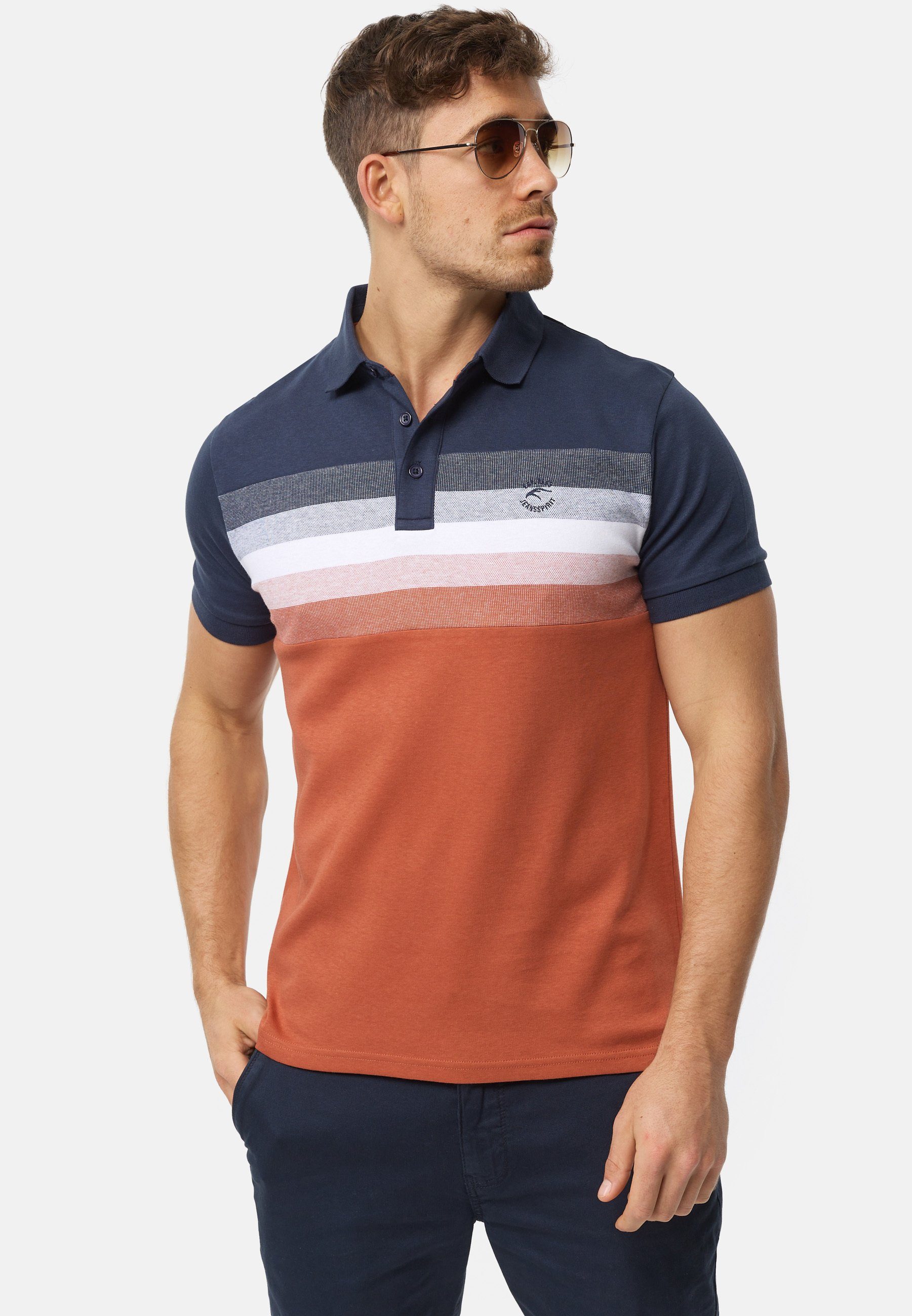 Indicode Poloshirt Herren INMobile Polo Shirt Herrenshirt 100% Baumwolle