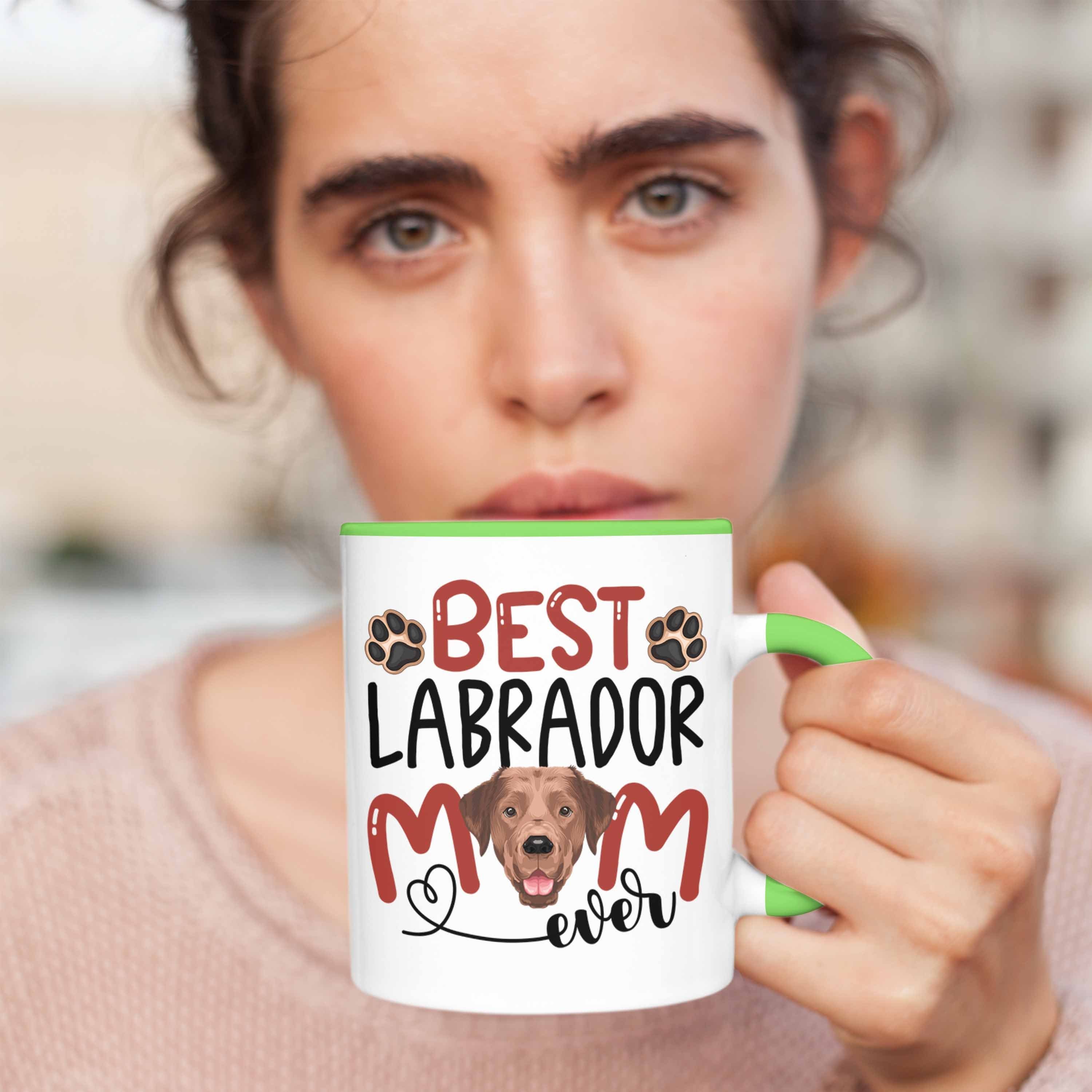 Mom Grün Lustiger Geschenk Be Geschenkidee Tasse Trendation Tasse Spruch Labrador Besitzerin