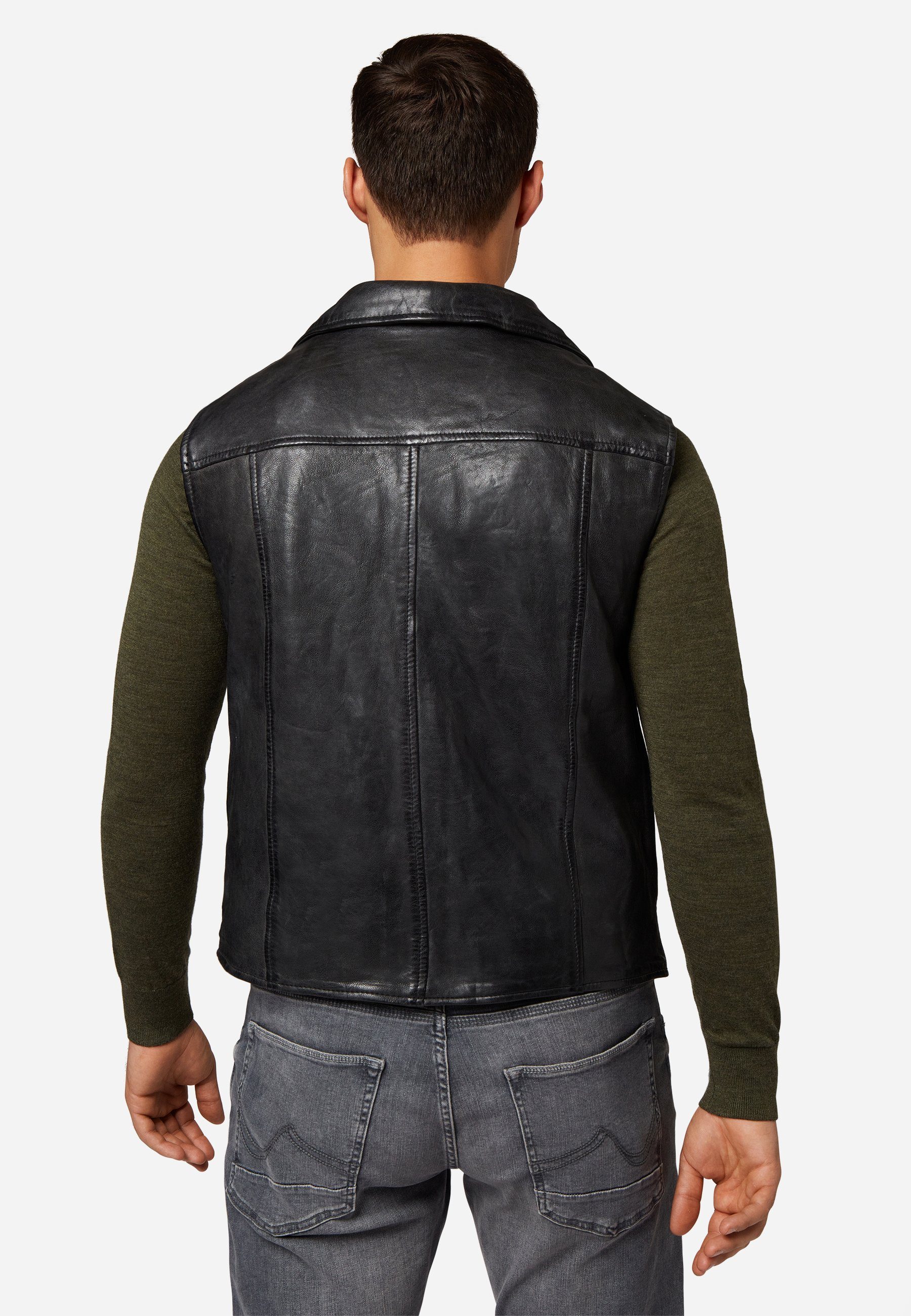 RICANO Lederweste SK Vest Hochwertiges Lamm Leder