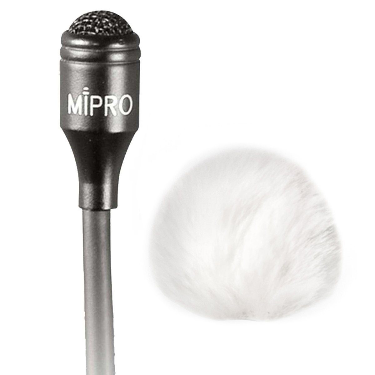 Mipro Audio Mikrofon MU-55L Lavaliermikrofon mit Windschutz Weiss