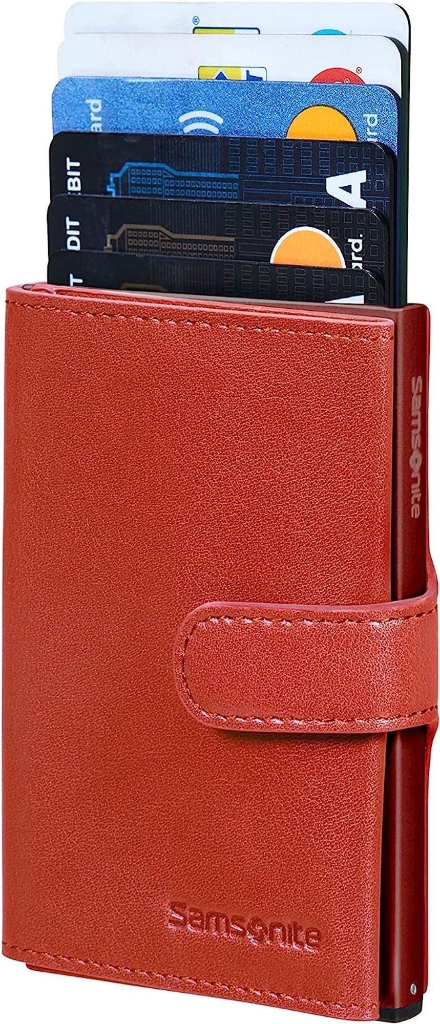 Samsonite Koffer 133890-1641, Samsonite Herren Kreditkartenetui Alu Fit Slide-Up Wallet Orange