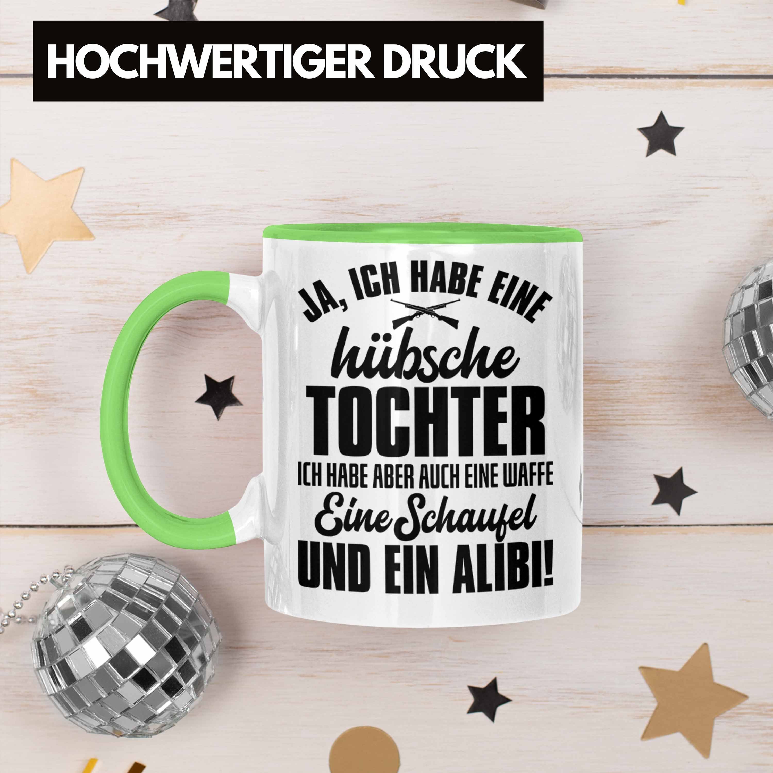 Trendation Trendation Hübsche von - für Vater Tochter Geschenkidee Papa Tasse Kaffeetasse Tasse Tochter Grün Geschenk