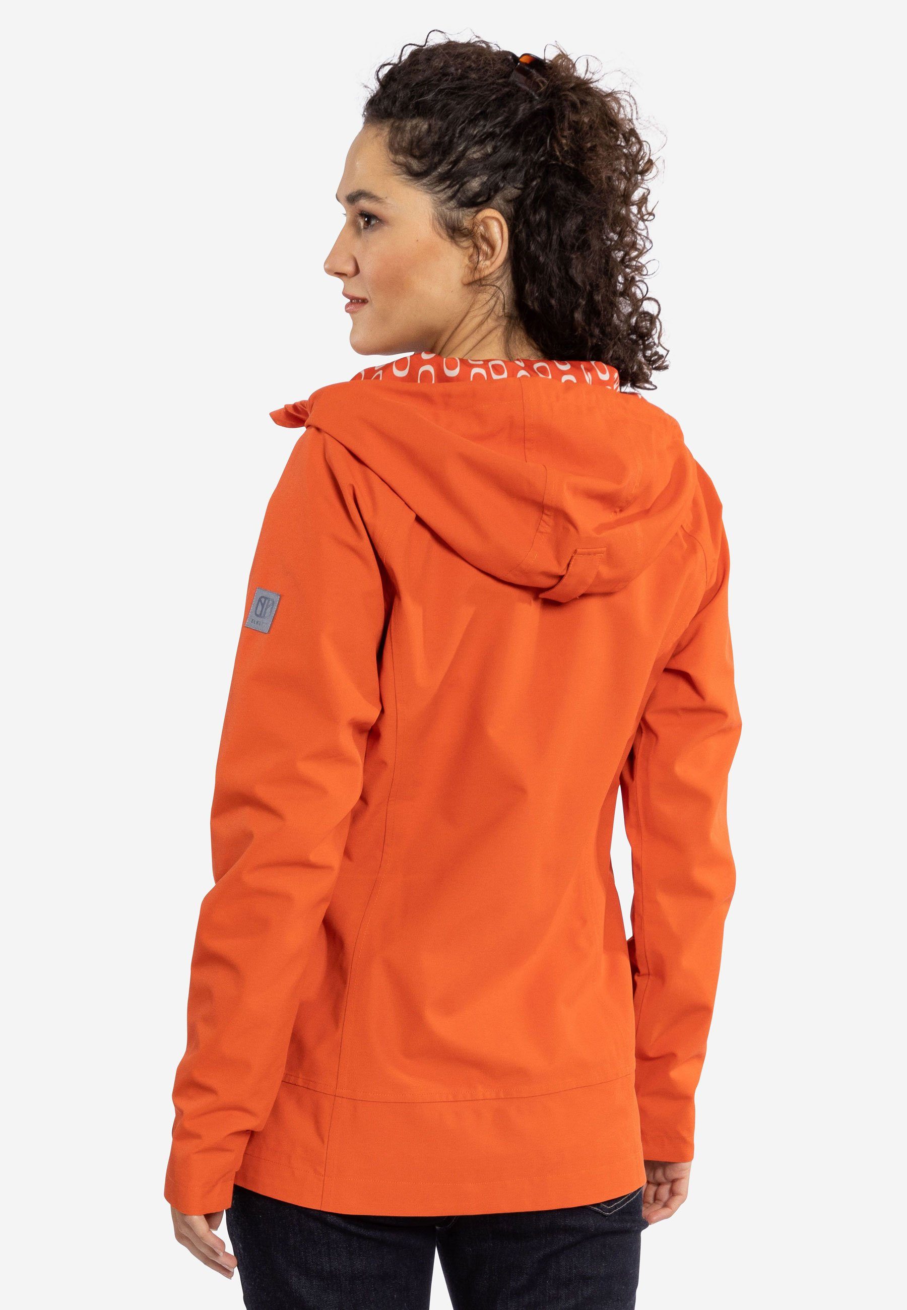 Elkline Regenjacke Sing Out modernes sportlicher Schnitt Innenfutter mandarin