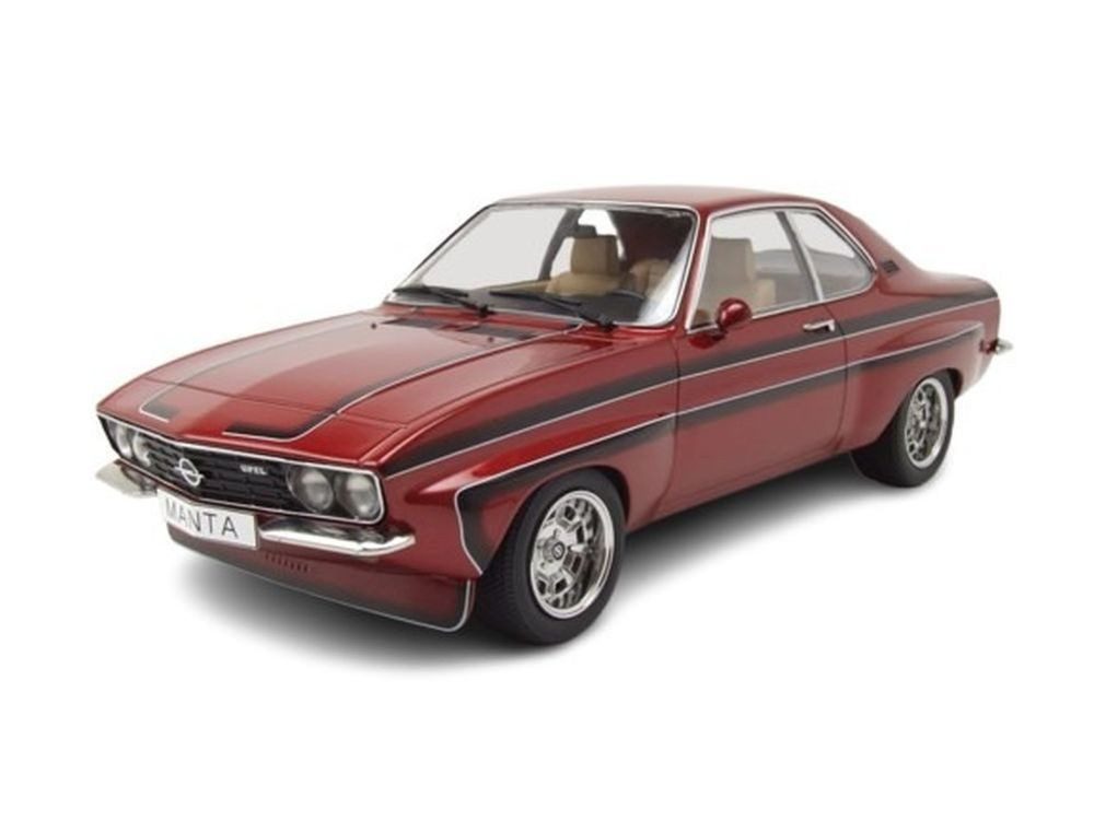 MCG Modellauto Opel Manta A Irmscher 1974 dunkelrot metallic, Maßstab 1:18