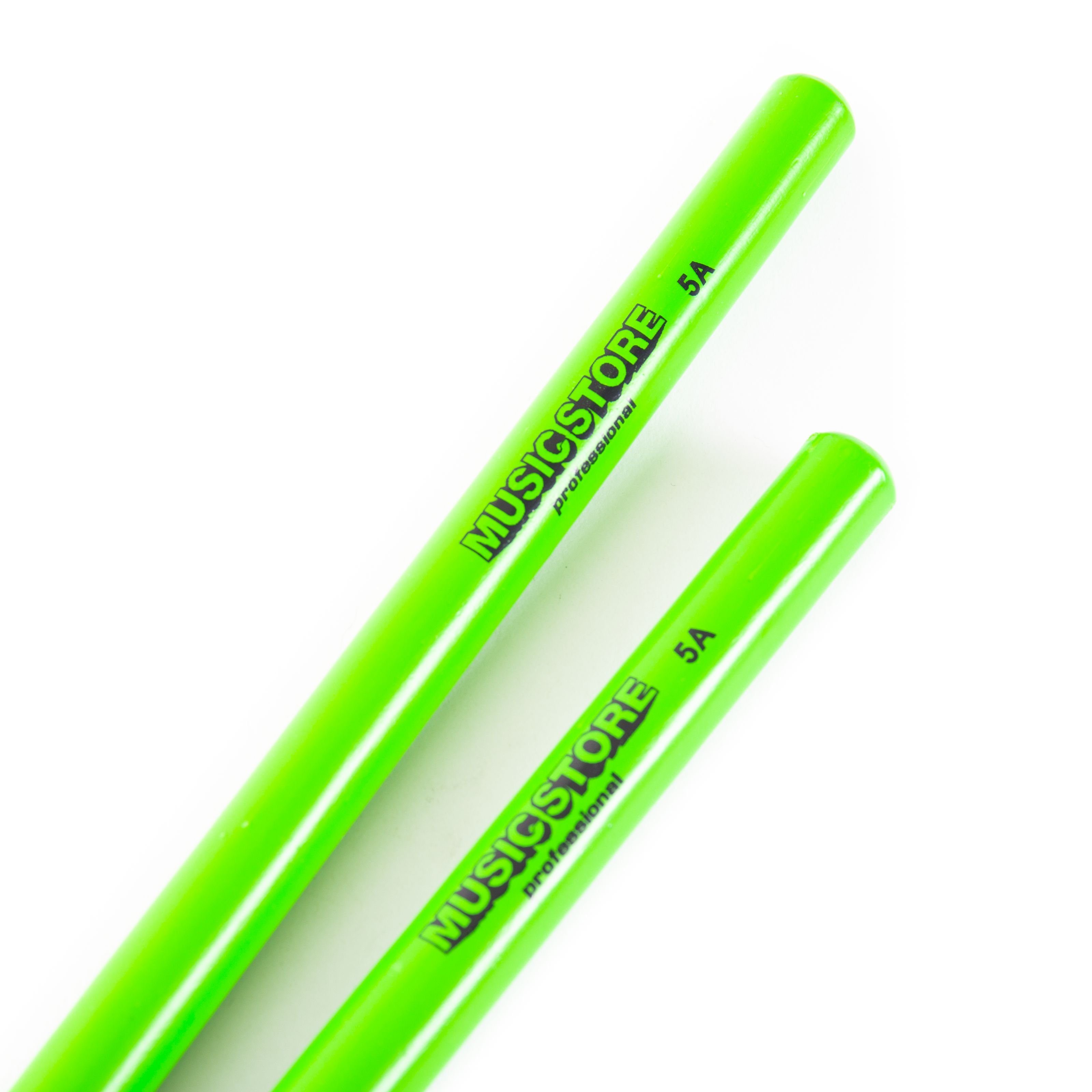 MUSIC STORE Drumsticks (Hornbeam 5A Drumsticks by 40.4cm Length 1.4cm Diameter Acorn Tip UV Green Finish Robust and Resistant, Sticks, Beater und Mallets, Drumsticks Holztip), Hornbeam Drumsticks, 5A Drumsticks, Acorn Tip Drumsticks