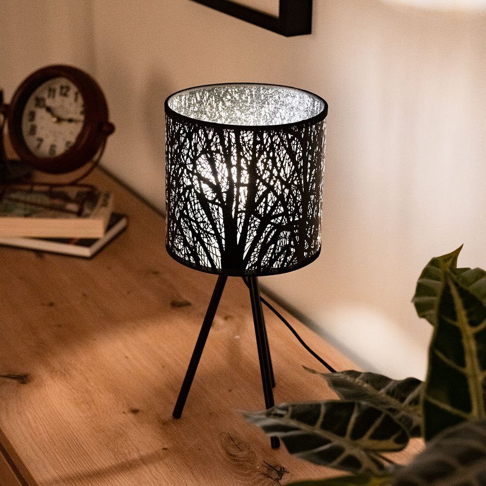 nicht Stoff etc-shop inklusive, Muster Tisch Beistell Design Tischleuchte, Leuchte Lampe Schreib Leuchtmittel Ess Zimmer