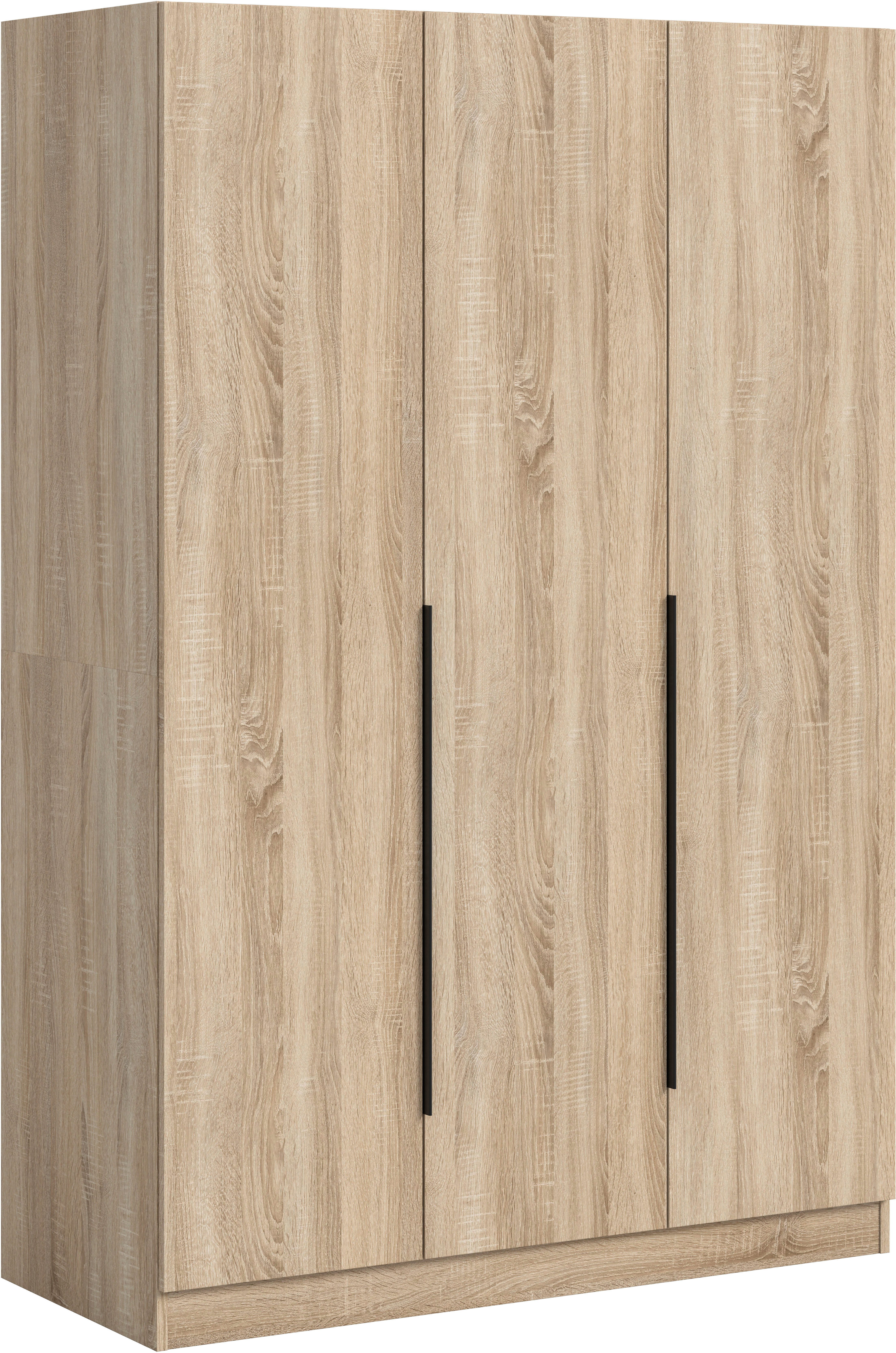 Home affaire Kleiderschrank Skarde Schlafzimmerschrank, Garderobe, Schrank (Otto Bestseller Garderobe Schlafzimmerschrank) Breite: 120 cm, eichefarben Kleiderstange und 4 Einlegeböden
