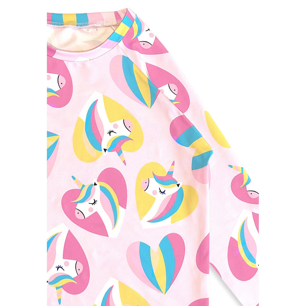 Denokids Bade-Shirt Sunsafe Top UV Protection-Pink Unicorn Mädchen