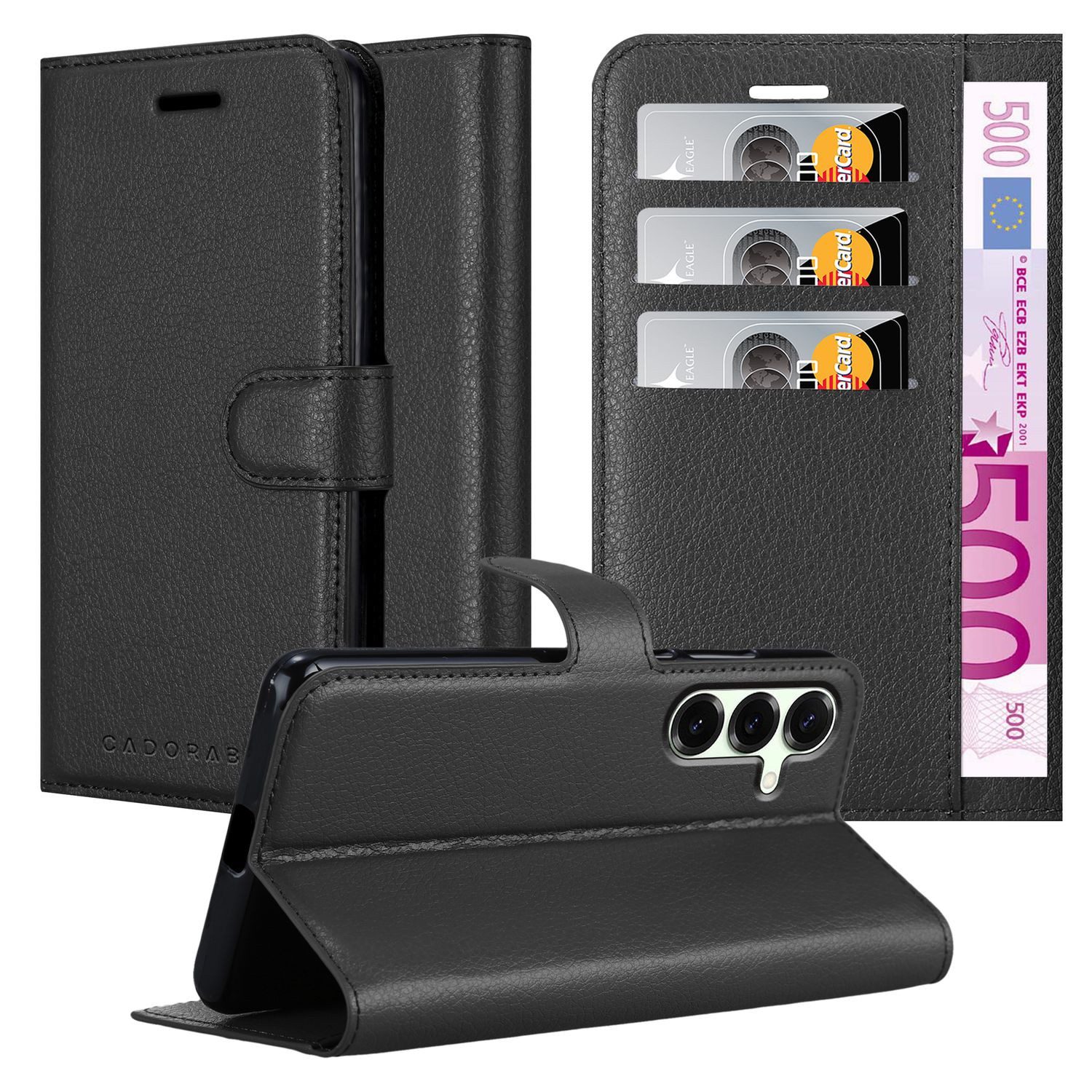 Cadorabo Handyhülle für Samsung Galaxy S26 Hülle Samsung Galaxy S26, Hülle Schutzhülle mit Standfunktion, Kartenfach und Magnetverschluss