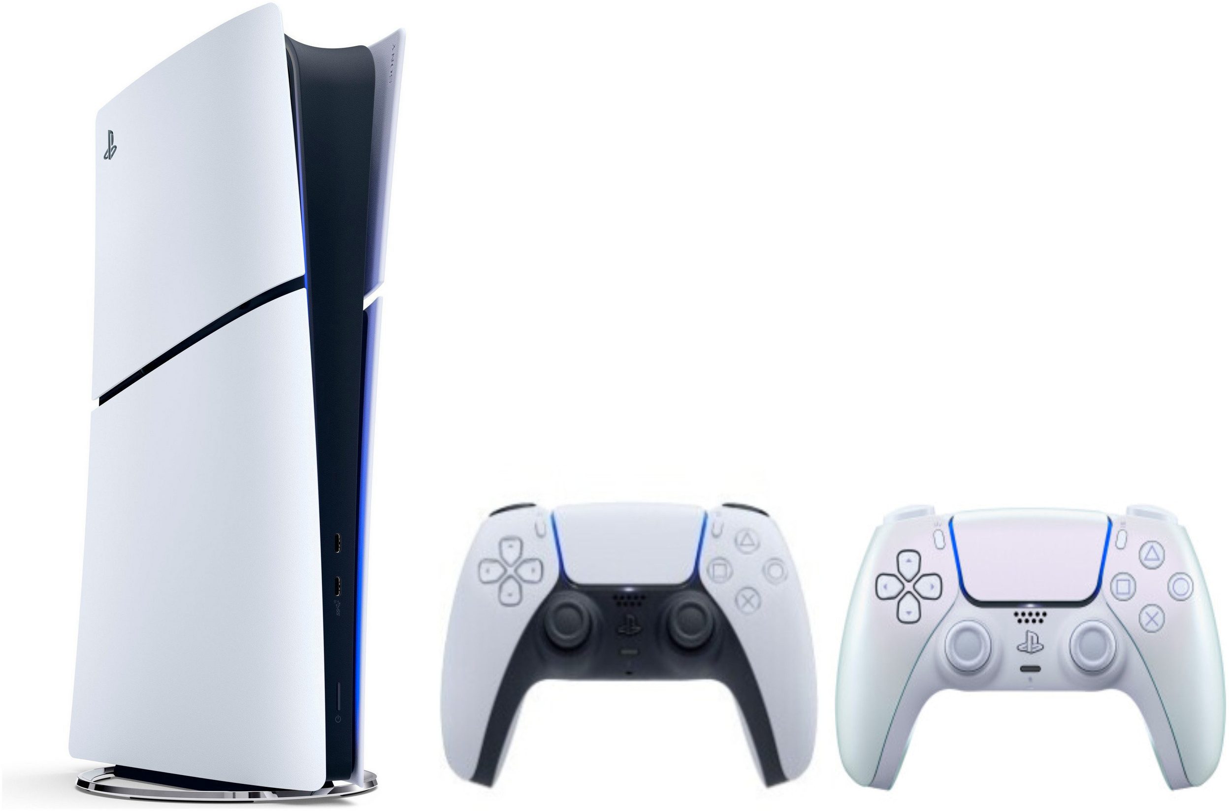 Playstation Sony PlayStation 5 Digital Slim Konsole + DualSense Chroma Pearl (Set, 2 St., inkl. 2. DualSense Controller)