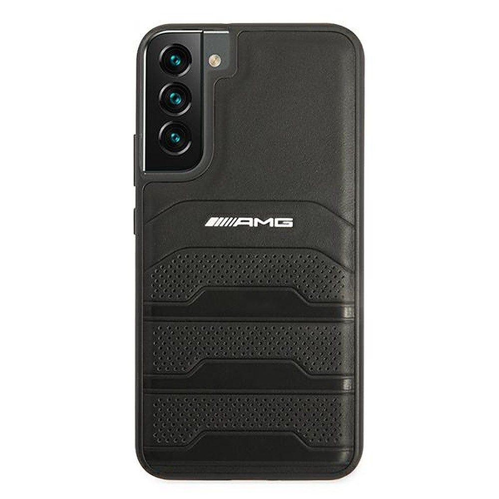 Mercedes Smartphone-Hülle Schutzhülle Handyhülle Handycover 6,6 Zoll, Echtleder, AMG-Prägung, erhöhter Displayrand