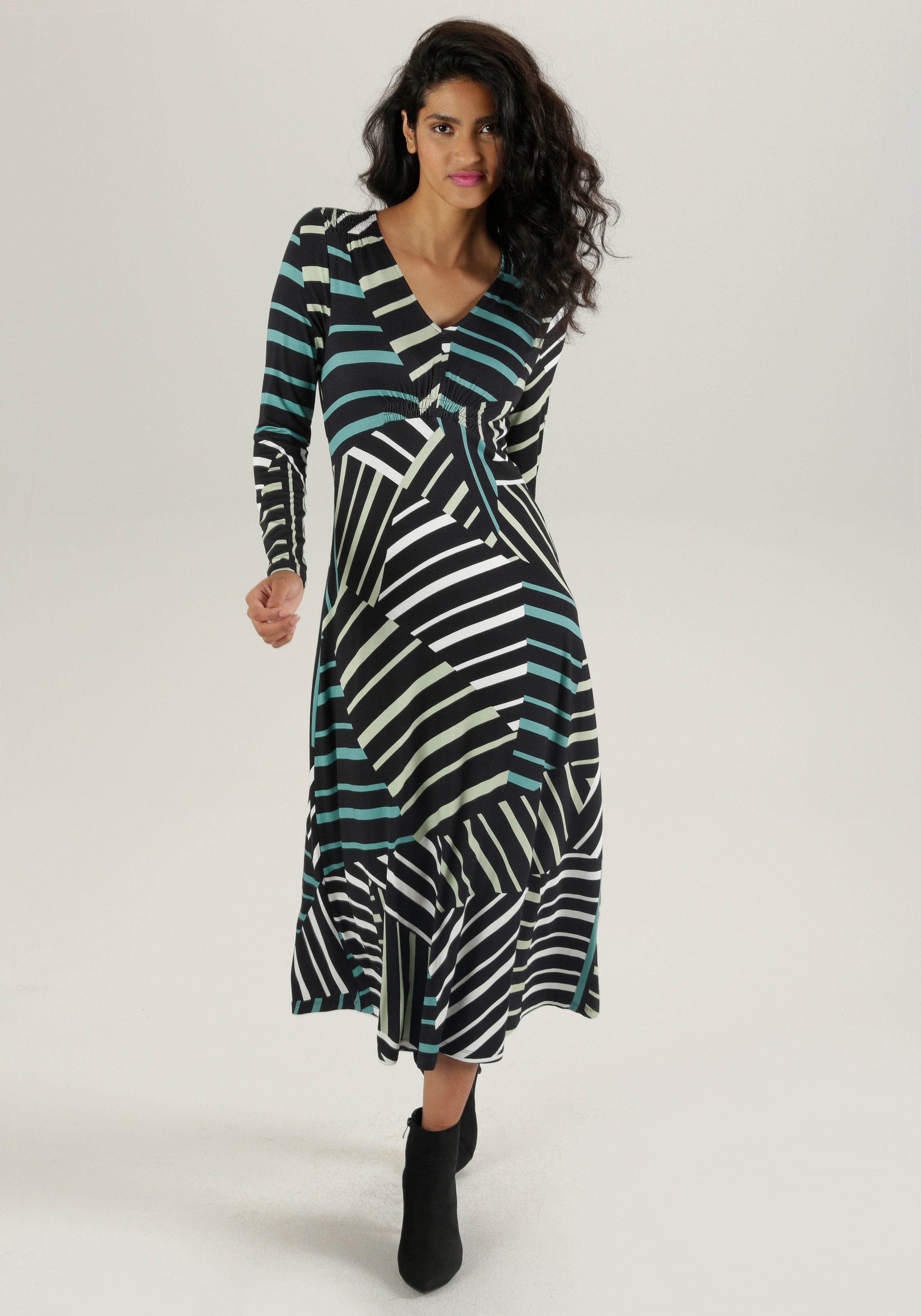Aniston SELECTED Midikleid mit Smok-Details und günstig online kaufen