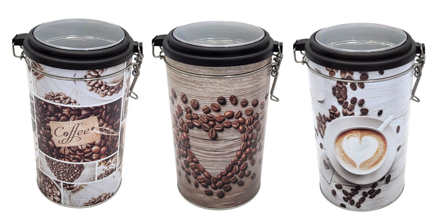 BURI Teedose Vakuum Kaffeedose Metall Kaffeebox Kaffeebehälter Kaffeespender Kaffee, Metall