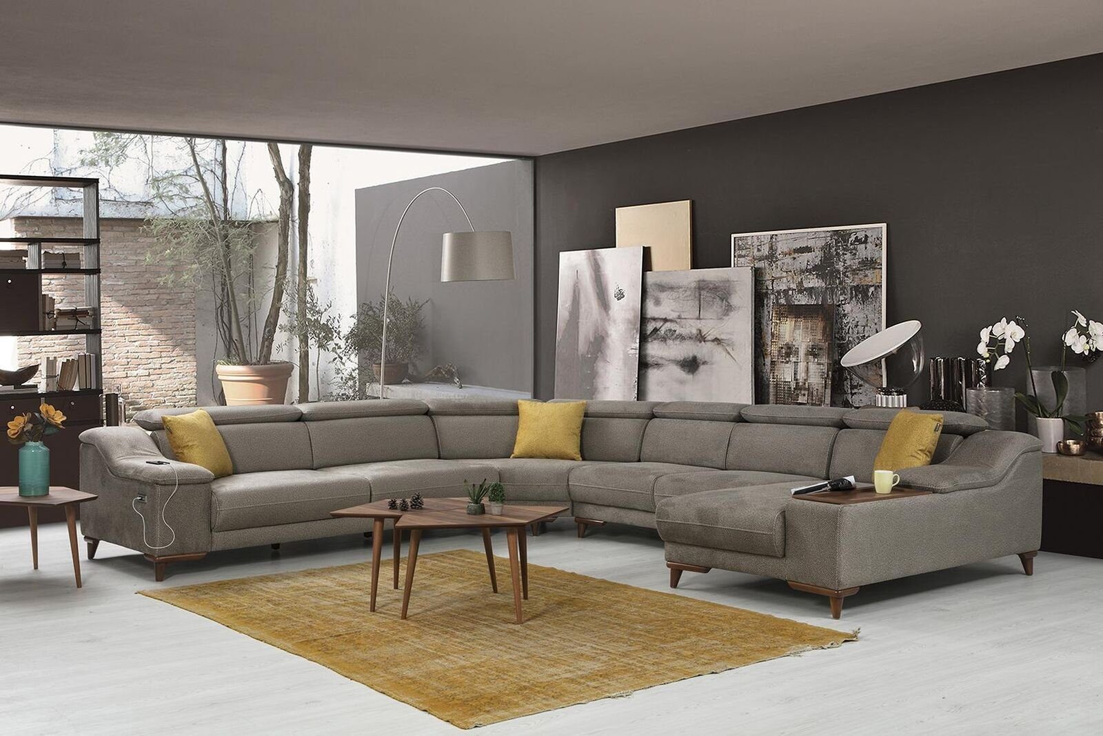 Sofa Modern, Made U-Form Ecksofa JVmoebel Teile, in 6 Europa Ecksofa Polstermöbel Wohnzimmer