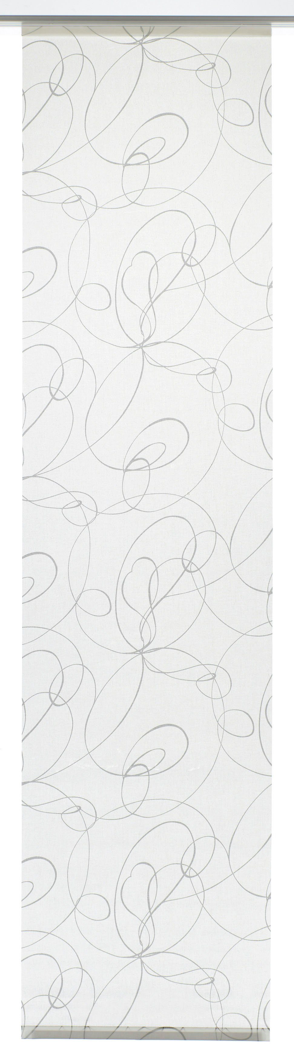 GARDINIA Schiebegardine Flächenvorhang Stoff Curling (1 St), Klettband, halbtransparent, ohne Панельный карниз