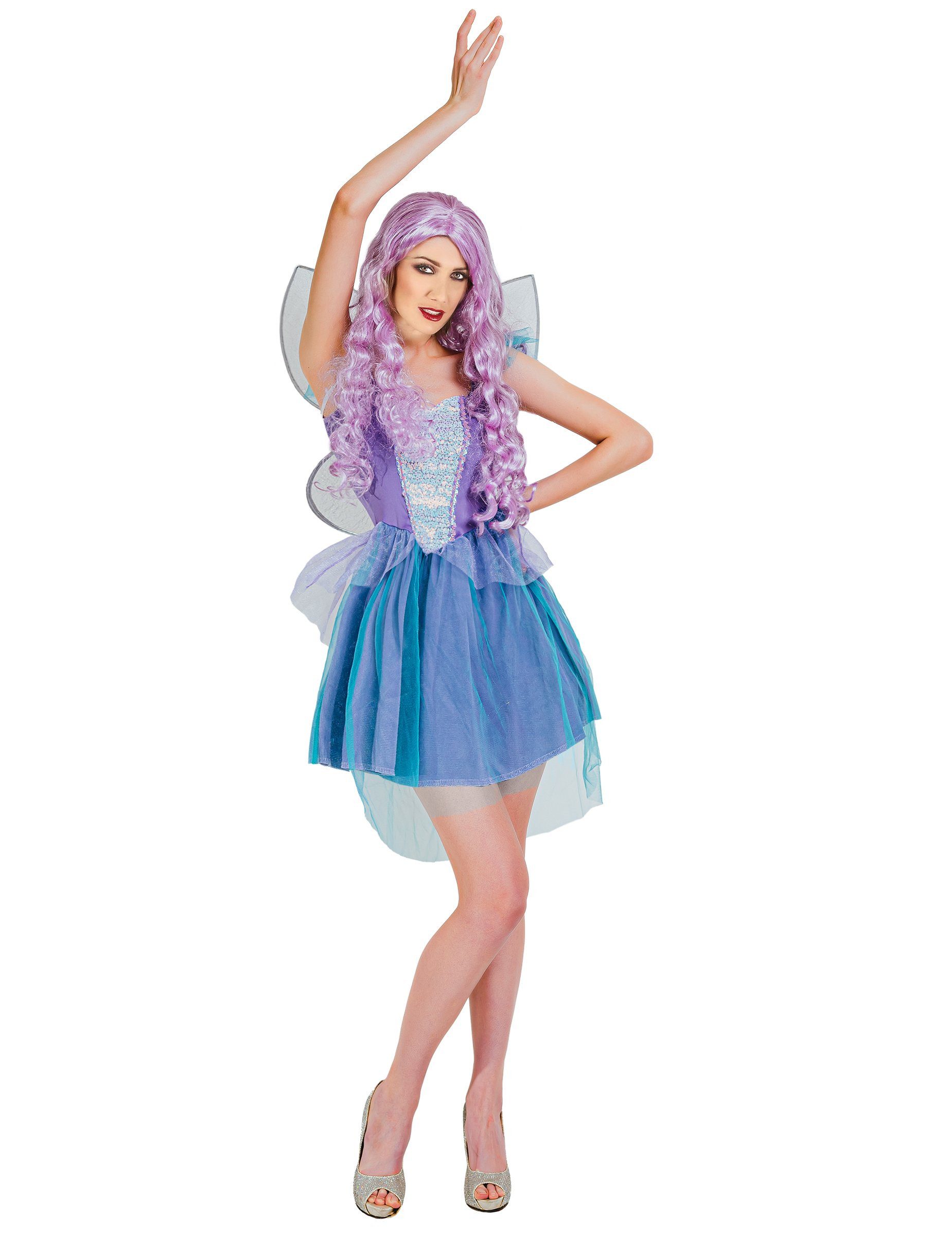 JADEO Partyanzug Märchen Fee Damenkostüm Elfe Violett