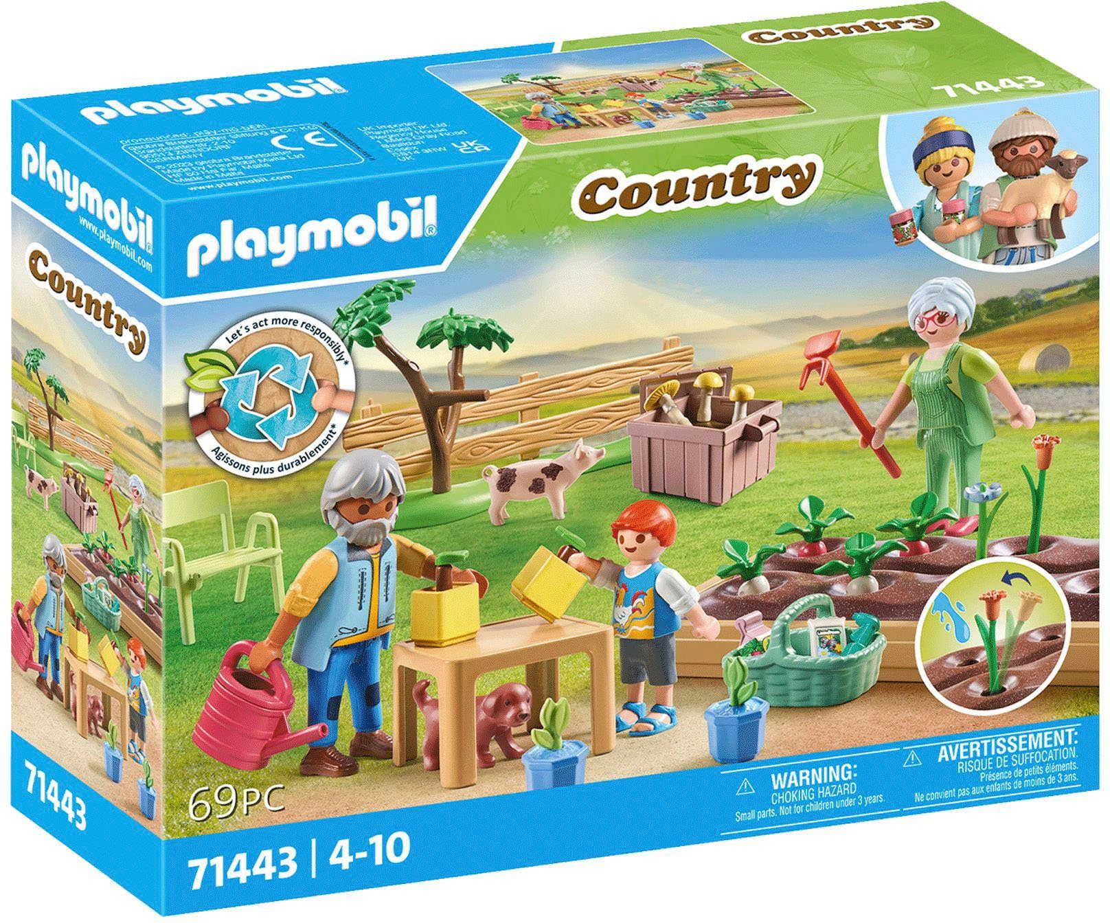 Playmobil® Konstruktions-Spielset Idyllischer Gemüsegarten bei den Großeltern (71443), Country, (69 St), teilweise aus recyceltem Material; Made in Europe