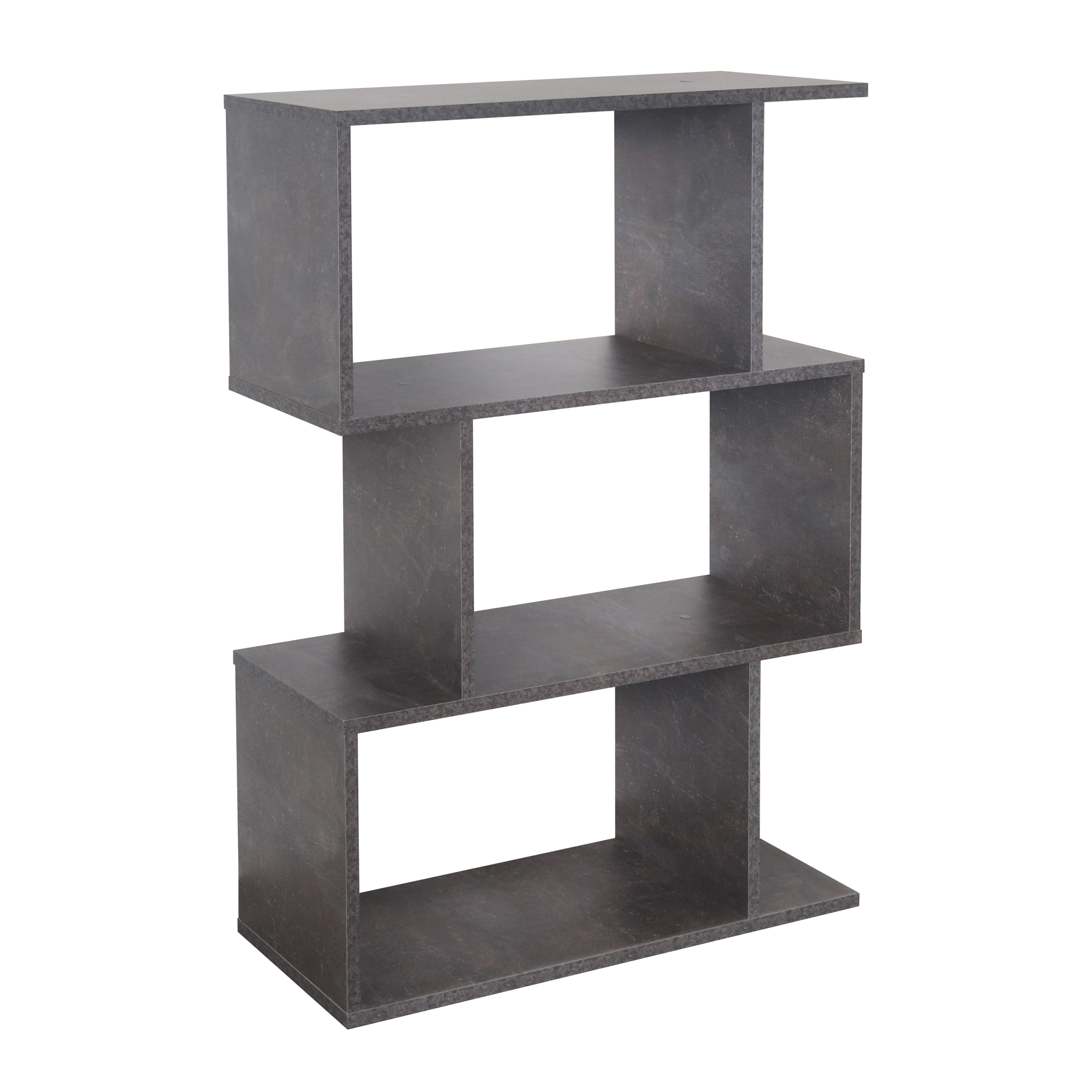 RICOO Standregal WM072-BG, 1-tlg., kleines stehendes Regal schmal, Bücherregal fürs Wohnzimmer