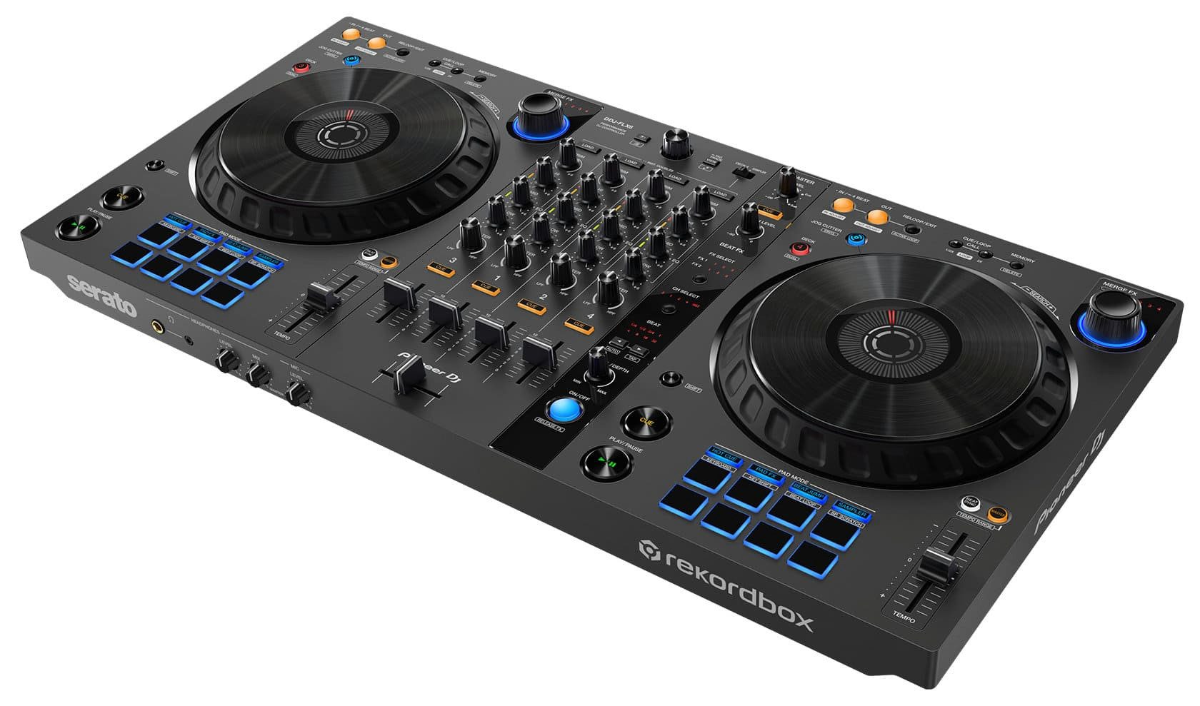 Pioneer DJ DJ Controller DDJ-FLX6-GT - 4-Kanal-Controller für verschiedene DJ-Apps, inkl. Serato DJ Pro Expansions Pack, VirtualD und rekordbox
