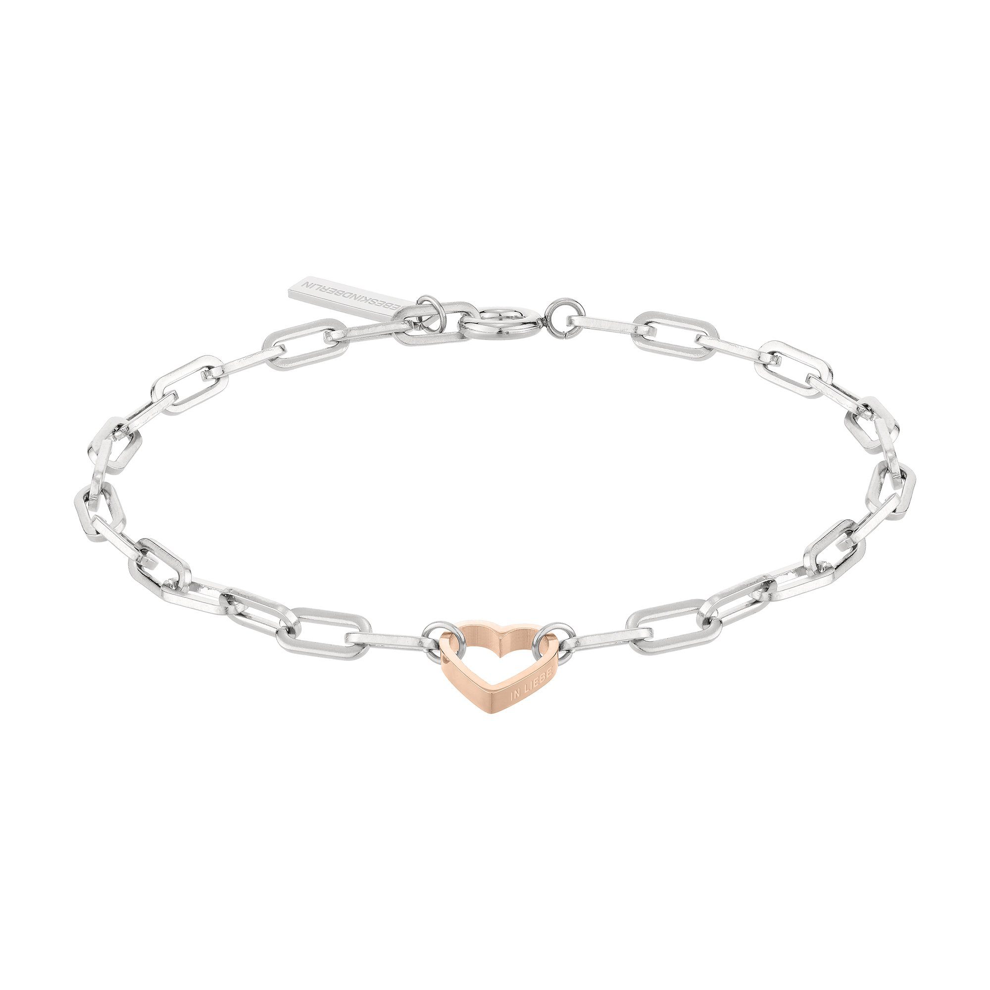 LIEBESKIND BERLIN Armband Schmuck Geschenk Edelstahl Armkette Herz, LJ-0343-B-20, LJ-0344-B-20 mehr
