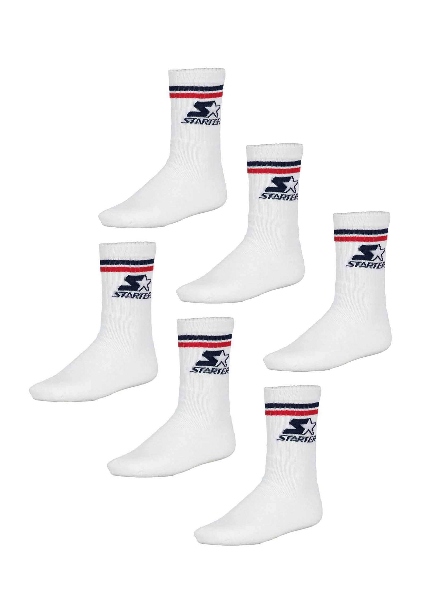 Starter Socken Tennissocken 6er Pack Herren Baumwolle mit Logo (6-Paar)