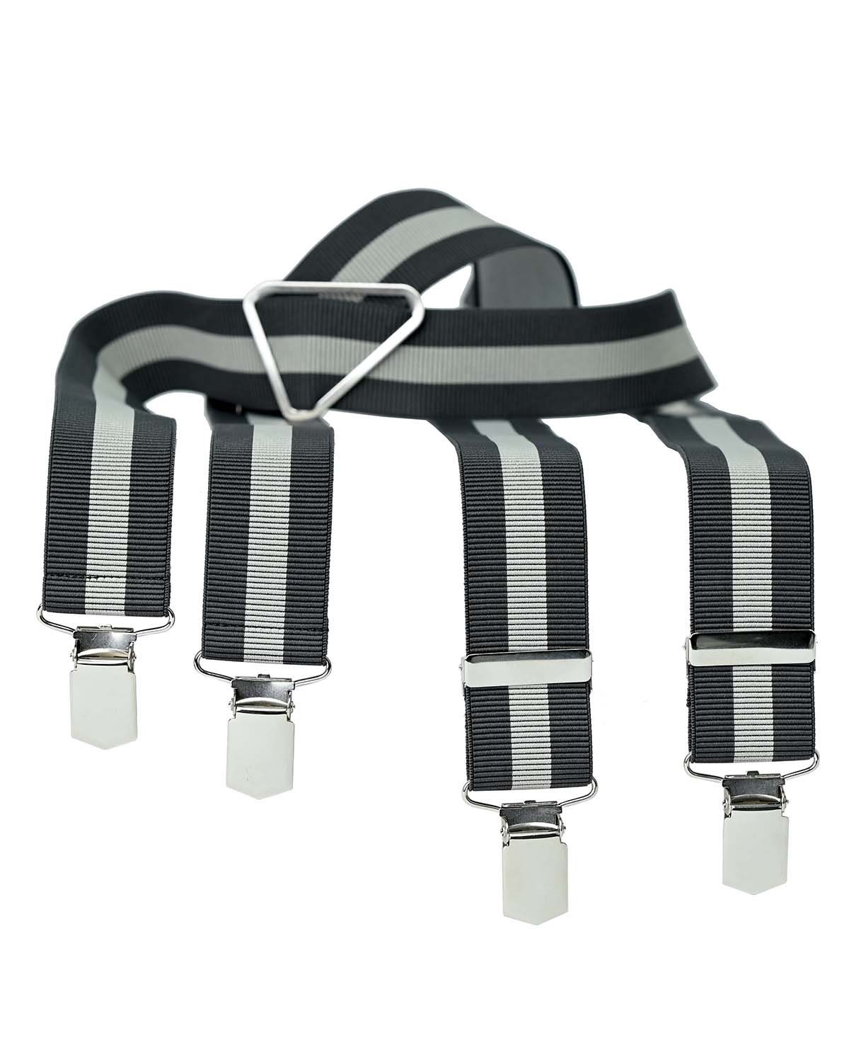 LLOYD Men’s Belts Hosenträger LLOYD-Hosenträger 35 mm gestreift 2-streifig gekre Grey