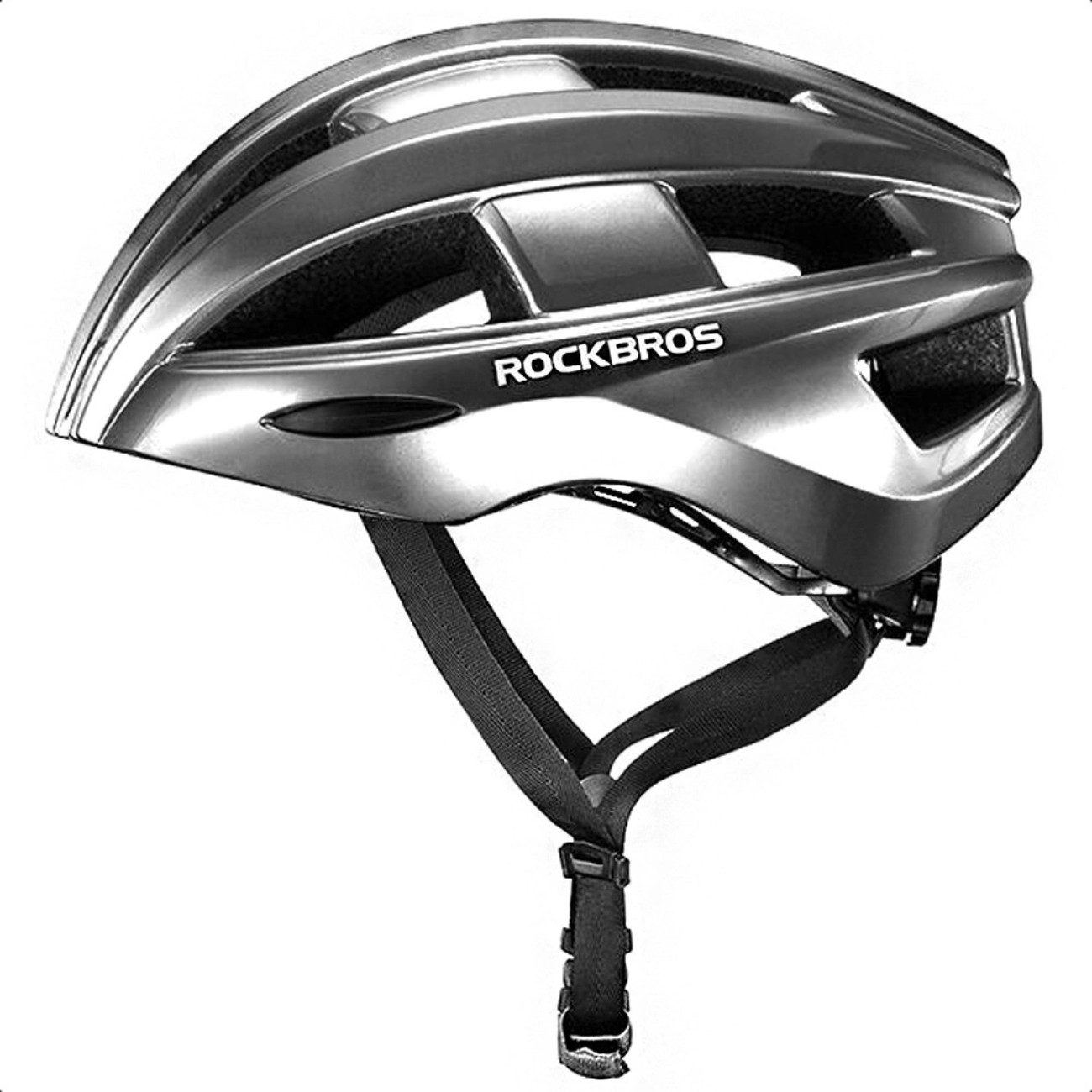 ROCKBROS Fahrradhelm ZK-013TI (Einzelartikel, Einzelartikel), Integrierte rote LEDs, verstellbarer Verschluss