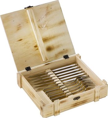 Zwilling Besteck-Set Steak Grillbesteck 18/10 Edelstahl 12-tlg (12-tlg), 6, 6 Personen, Edelstahl, Style: modern, Wellenschliff