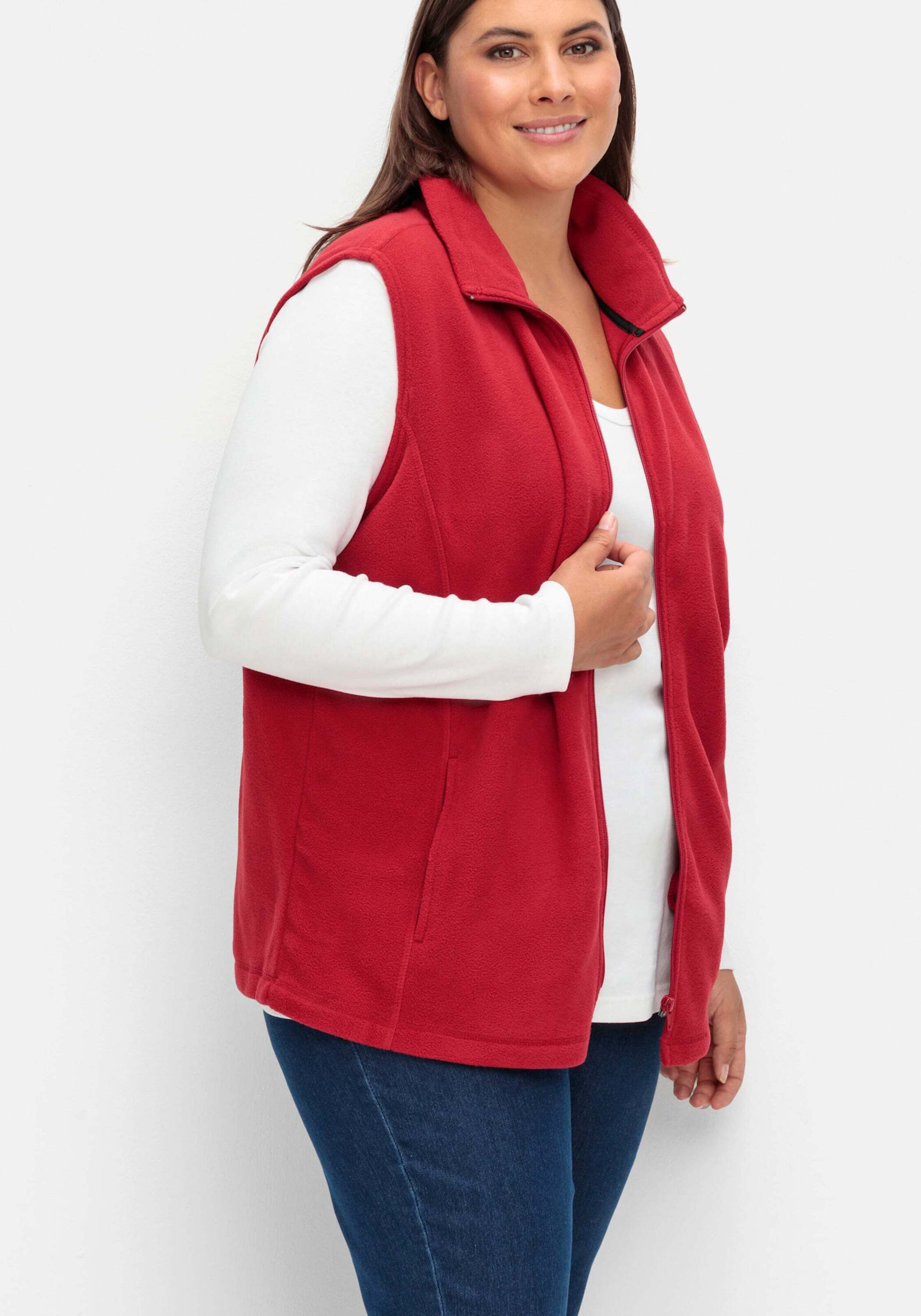 Sieh an! Fleeceweste Fleece-Weste Länge ca. 70 cm