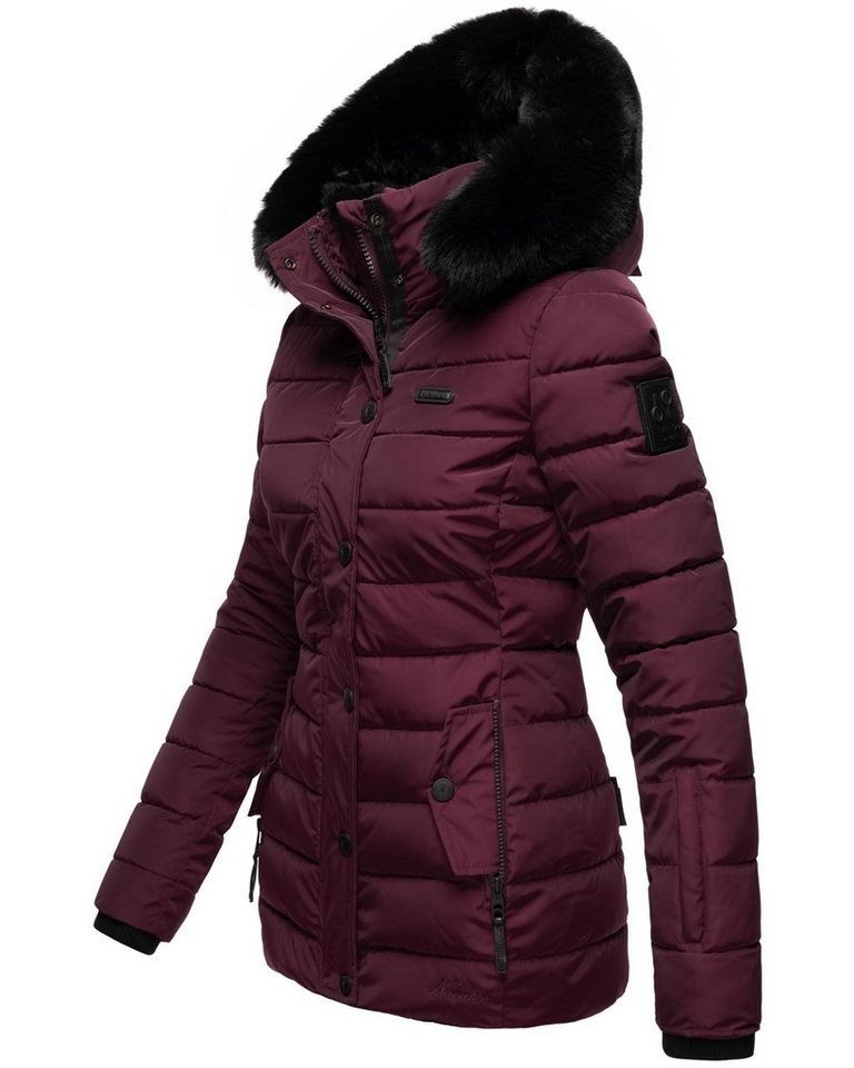 Navahoo Steppjacke Milianaa Edle Winterjacke mit weicher Kunstfell-Kapuze,  Die warm gefütterte Jacke ist ein top Allrounder im Winter!