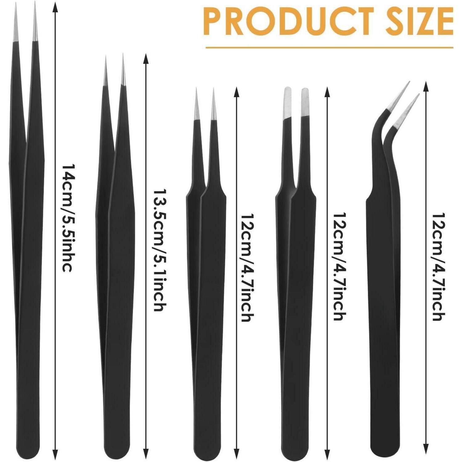 LuxusKollektion Präzisionspinzette Pinzetten Set Edelstahl Präzisionspinzette für