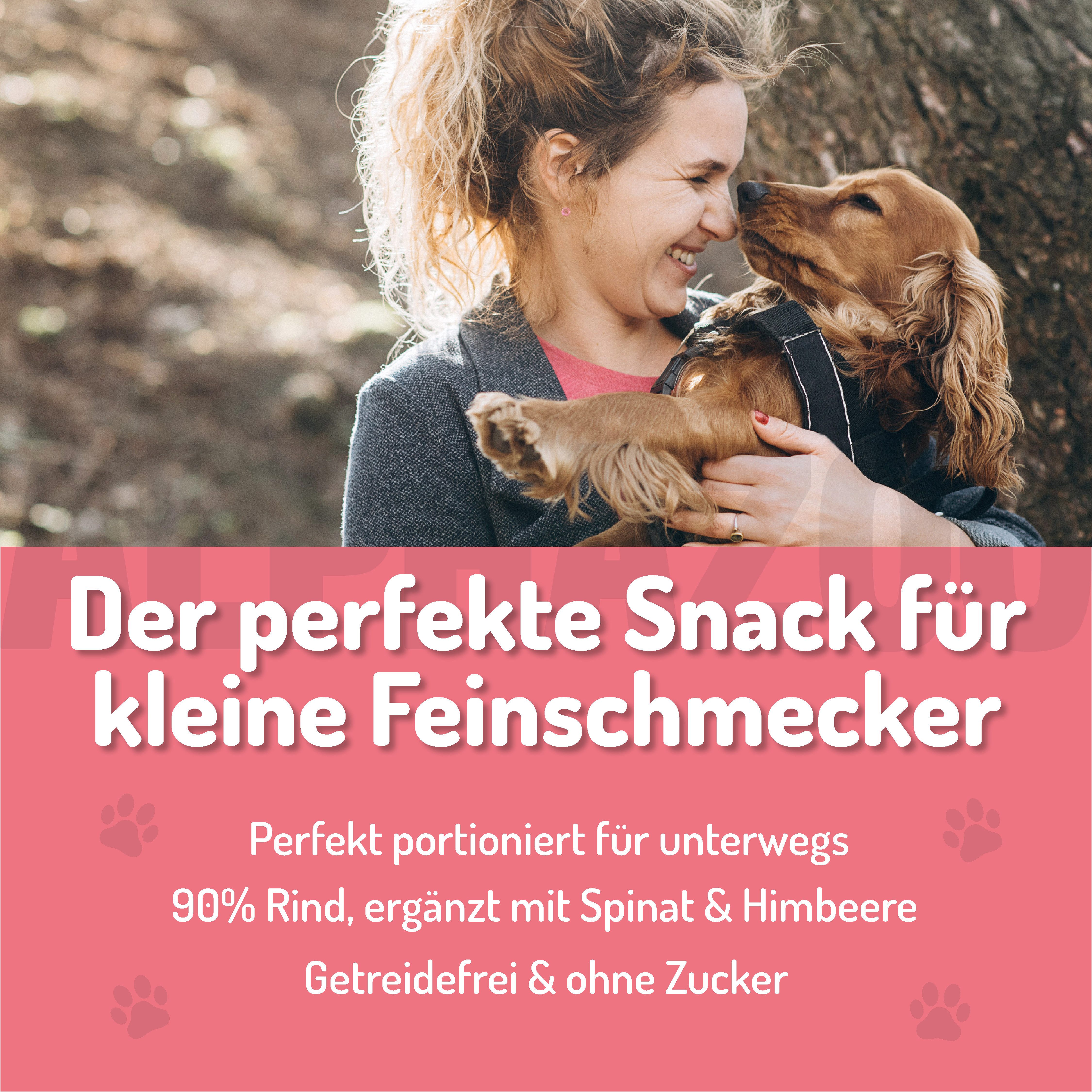 ALPHAZOO Kleines Rinderz-Vous 65g Rind, Snack für: Hunde