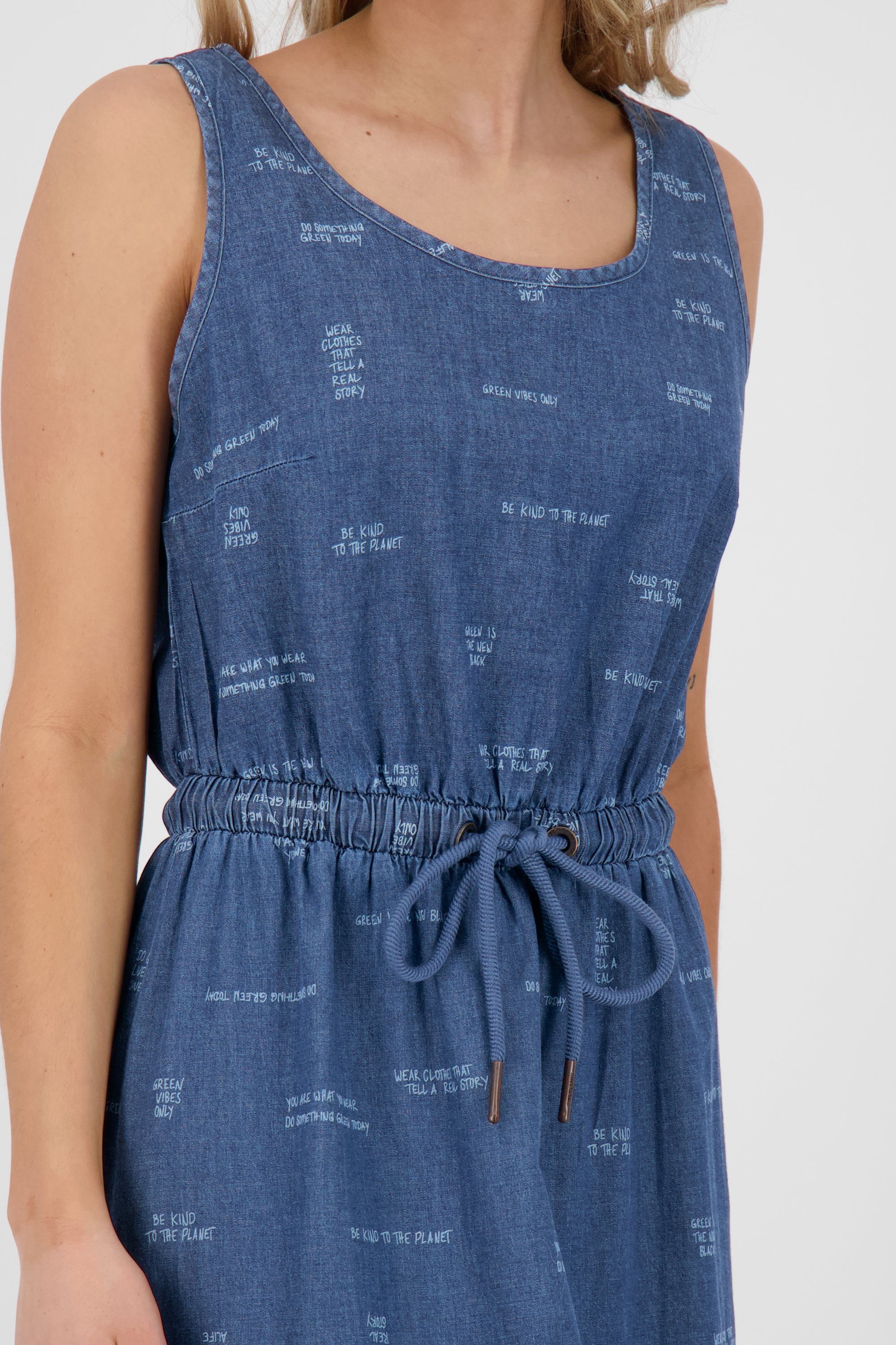 Alife & Kleid Kickin denim DojaAK Sommerkleid, Jerseykleid Dress Damen dark