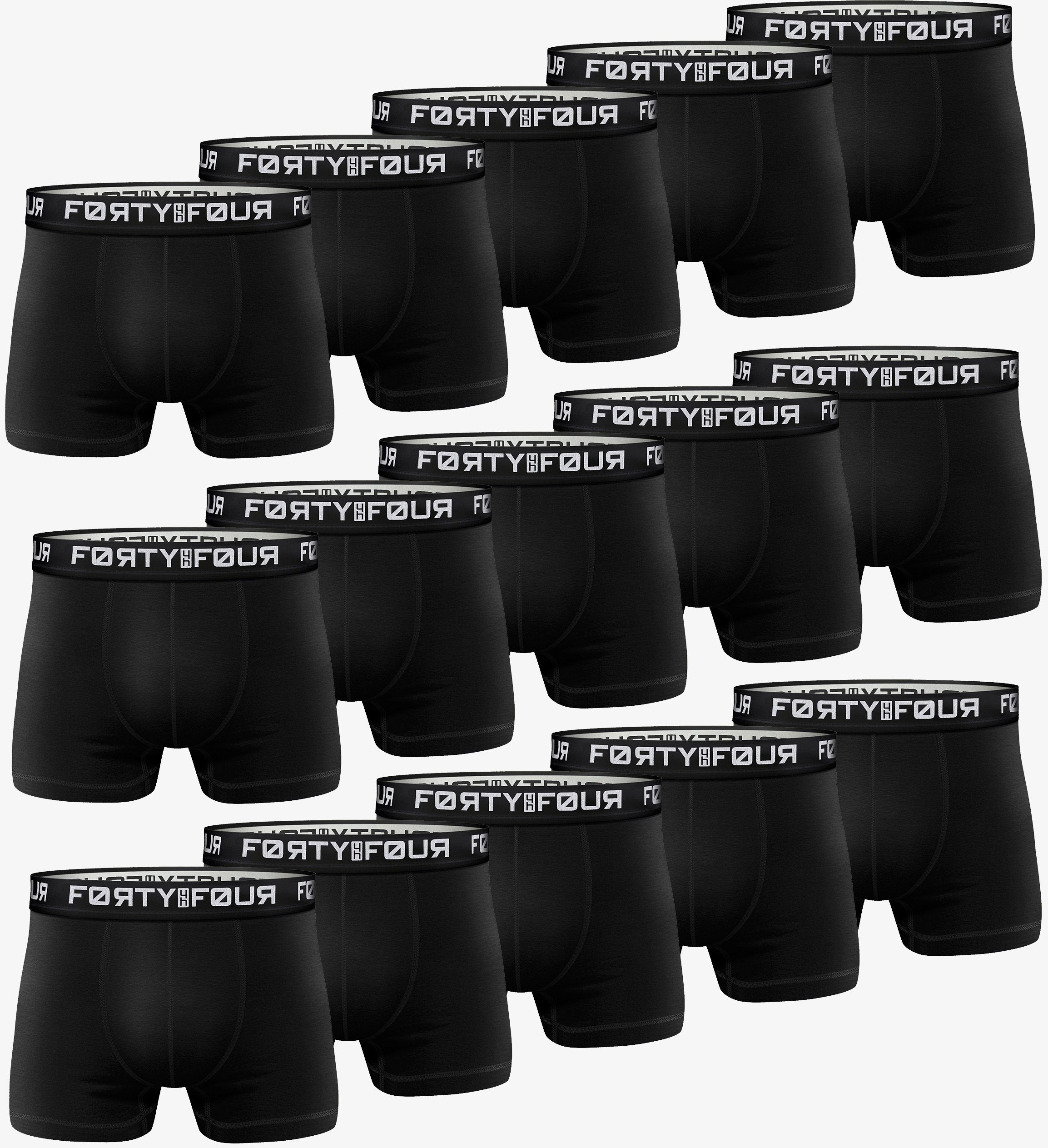 FortyFour Boxershorts Herren Männer Unterhosen Baumwolle Premium Qualität perfekte Passform (15er Pack, 15er Pack)