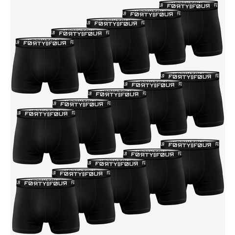 FortyFour Boxershorts Herren Männer Unterhosen Baumwolle Premium Qualität perfekte Passform (15er Pack, 15er Pack)