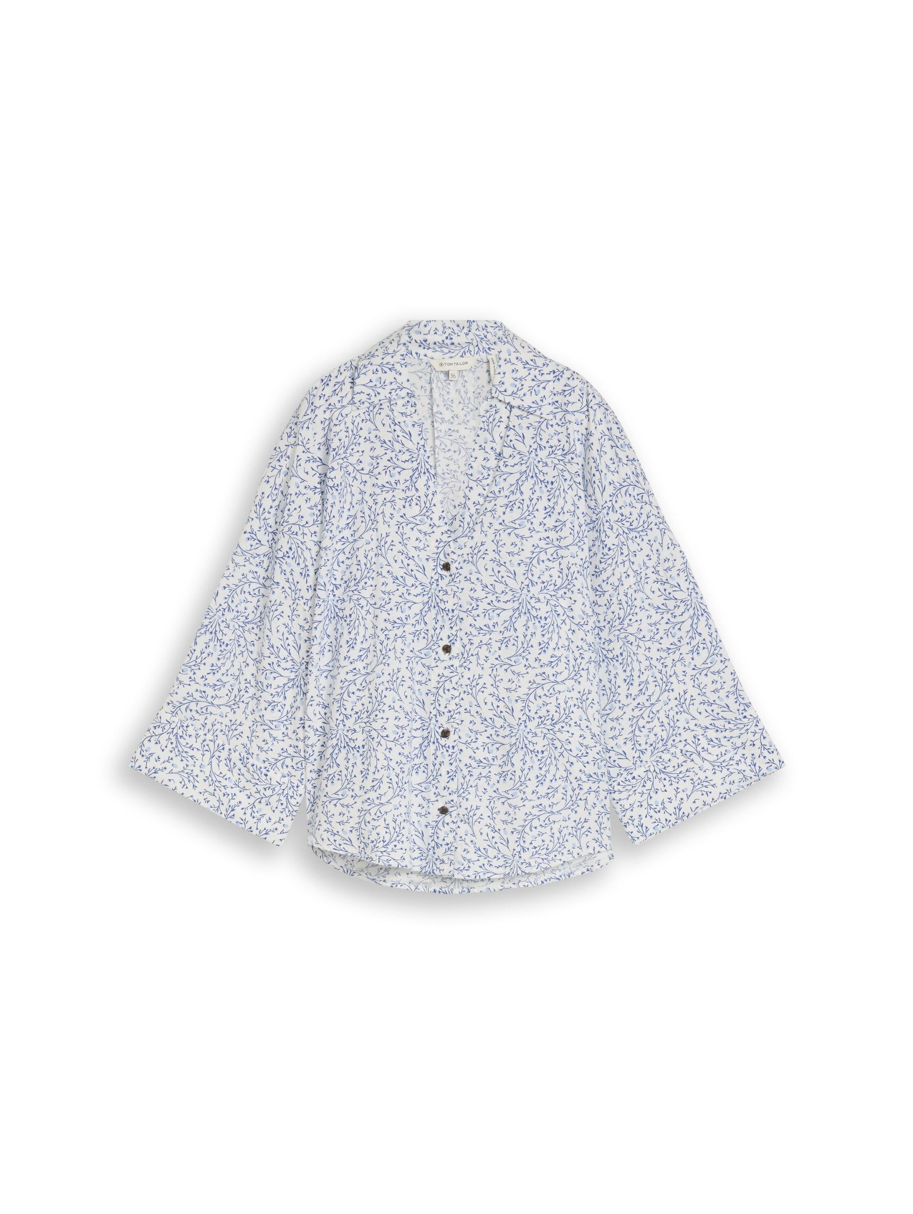 Langarmbluse blouse loose fit with linen