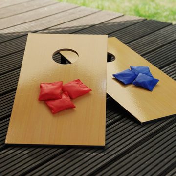 Carromco Spielzeug-Gartenset Cornhole Wurfspiel 2er Set, Bean Bag Toss Game, (Set, 2-tlg., 2x Bretter, 6x Säckchen), ganz aus Holz