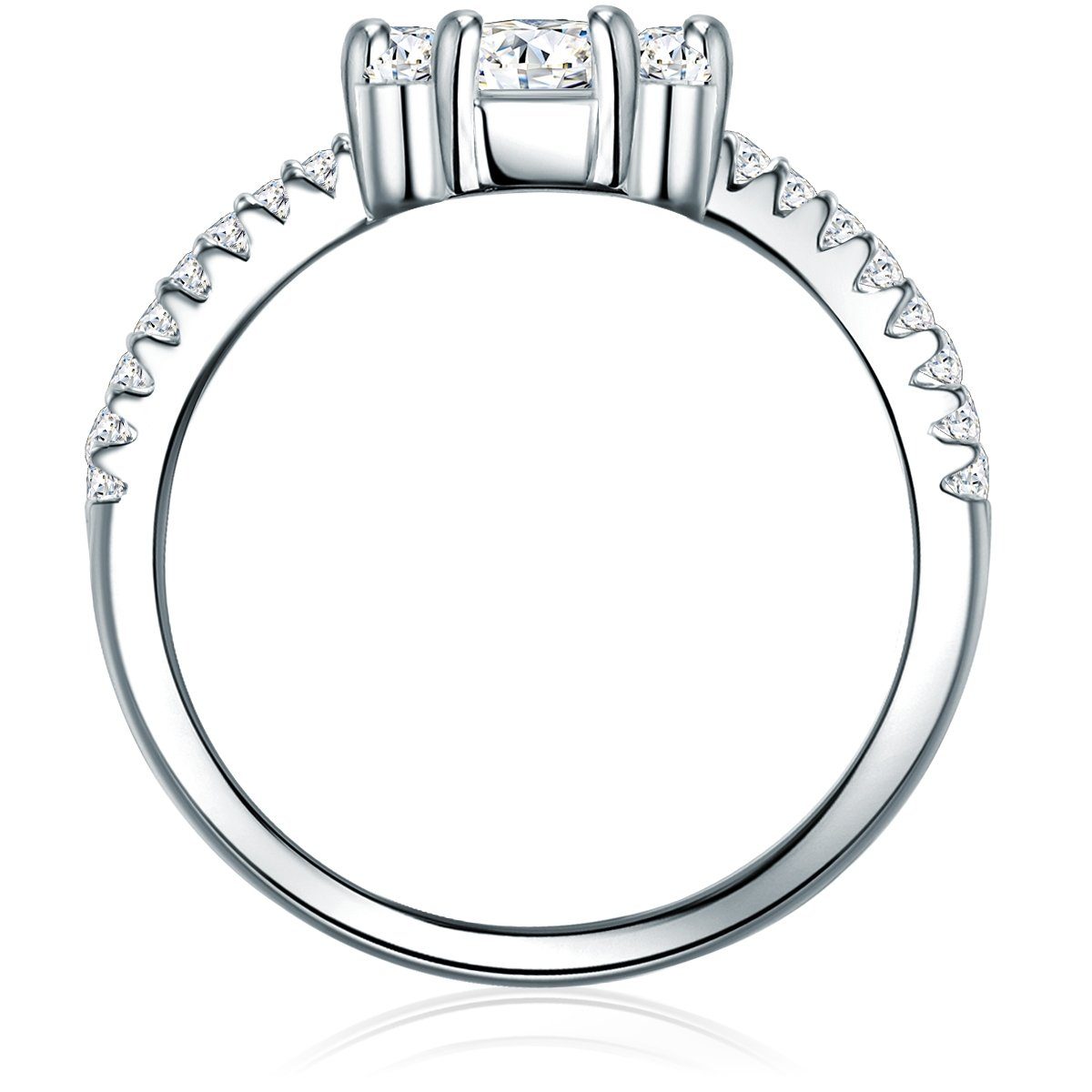 Trilani Silberring mit aus Damen-Ring Silber, Sterling 925 Zirkonia