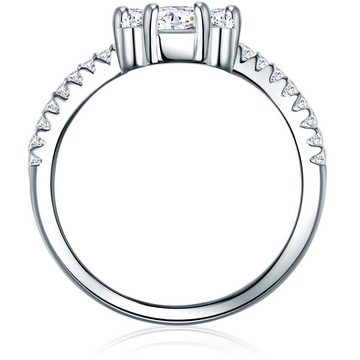 Trilani Silberring Damen-Ring aus 925 Sterling Silber, mit Zirkonia