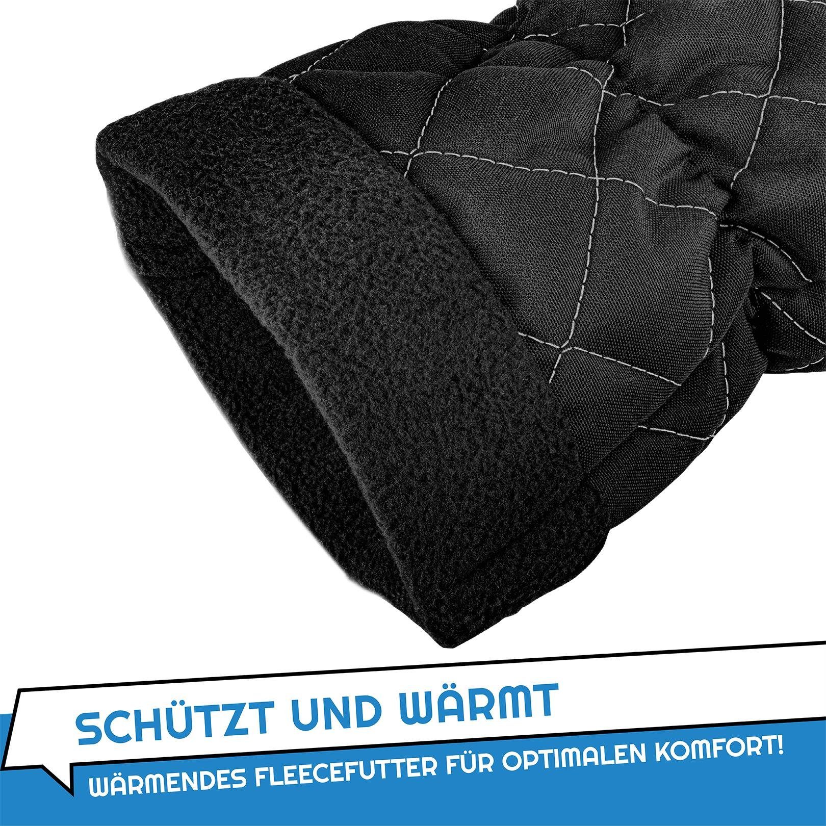 Handschuh 1 und für Schwarz mit L P Eiskratzer Naht Design Schneefeger Murska & Eiskratzer Auto Car grauer