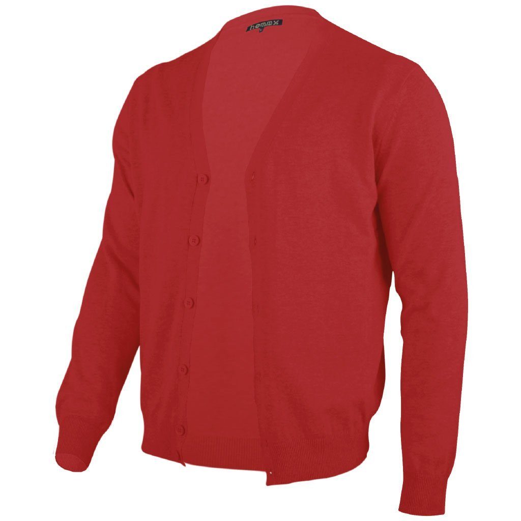 Herren, vielen Jacke versch. verfügbar hemmy (1-tlg) Cardigan Größen Pullover in Fashion Rot Cardigan