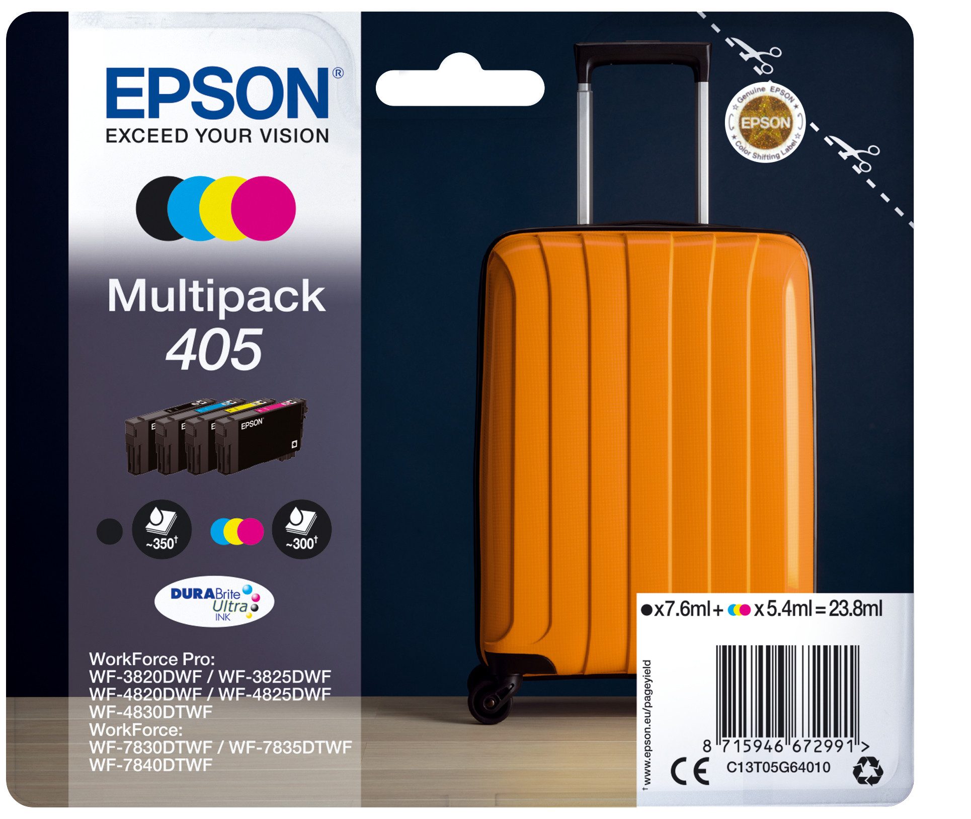 Epson Tintenpatronen Multipack 405 (4 Farben) Tintenpatrone