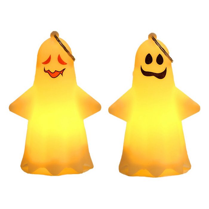 FeelGlad Nachtlicht Halloween LED-Lichterkette gelben Geisteranhänger