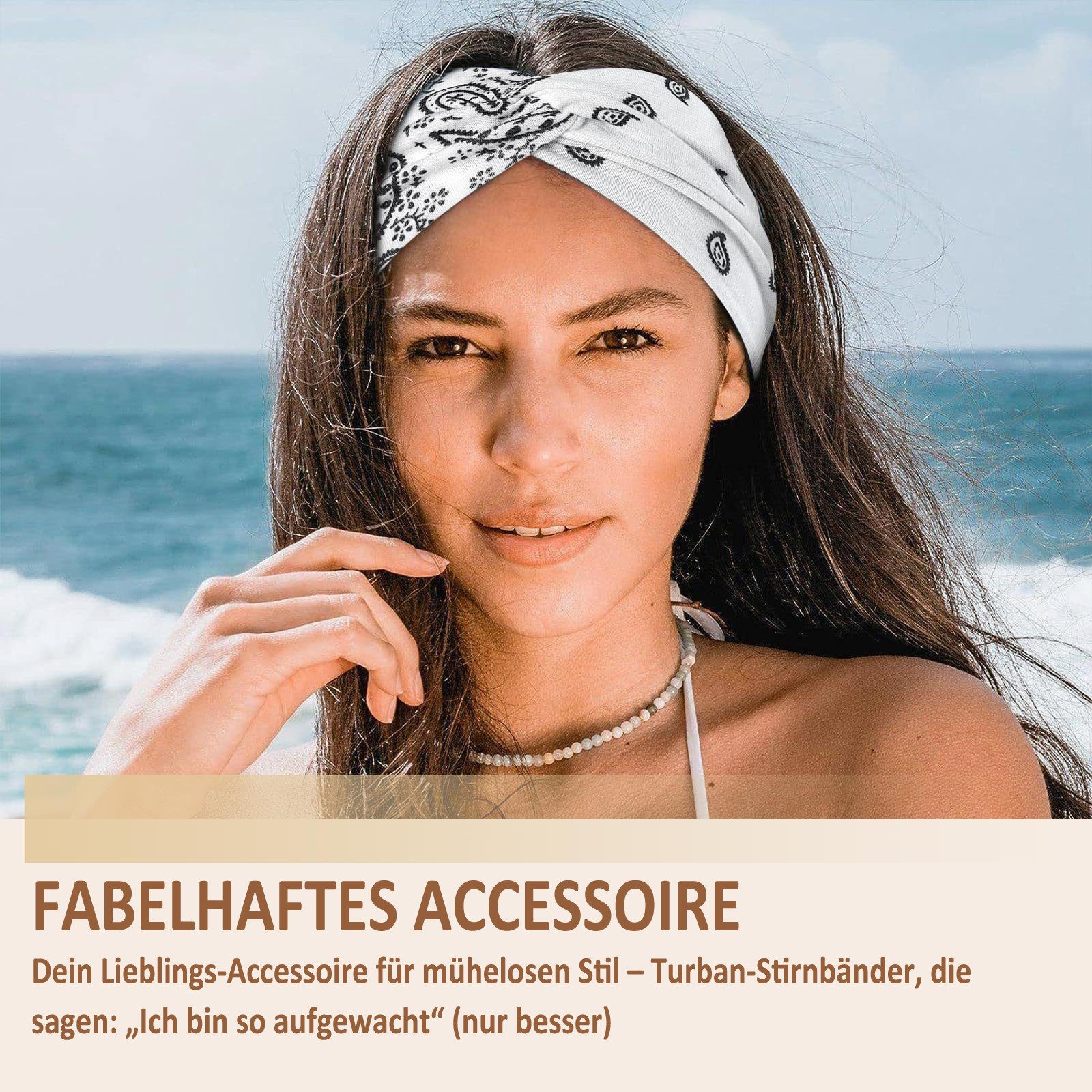 nsihing Haargummi 6er-Set Damen-Haarbänder, elastische rutschfeste schmale Haargummi, geeignet für Yoga, Fitness, Sport, Laufen und das Fitnessstudio