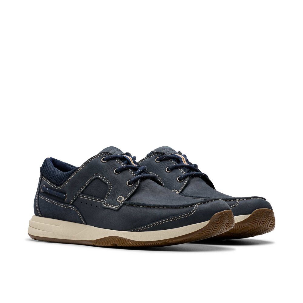 Clarks - Sailview Lace - Blau Schnürschuh