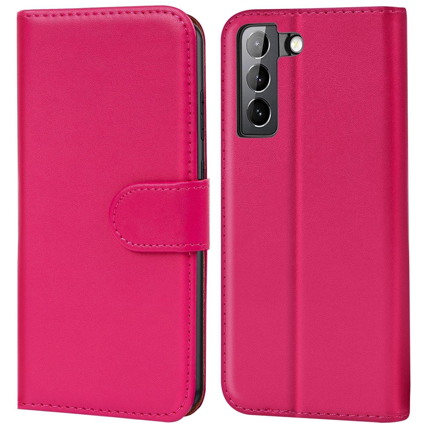 CoolGadget Handyhülle Wallet Klapp Tasche Book Case für Samsung Galaxy S21 FE 6,4 Zoll, Hülle Klapphülle Flip Cover Etui Schutzhülle